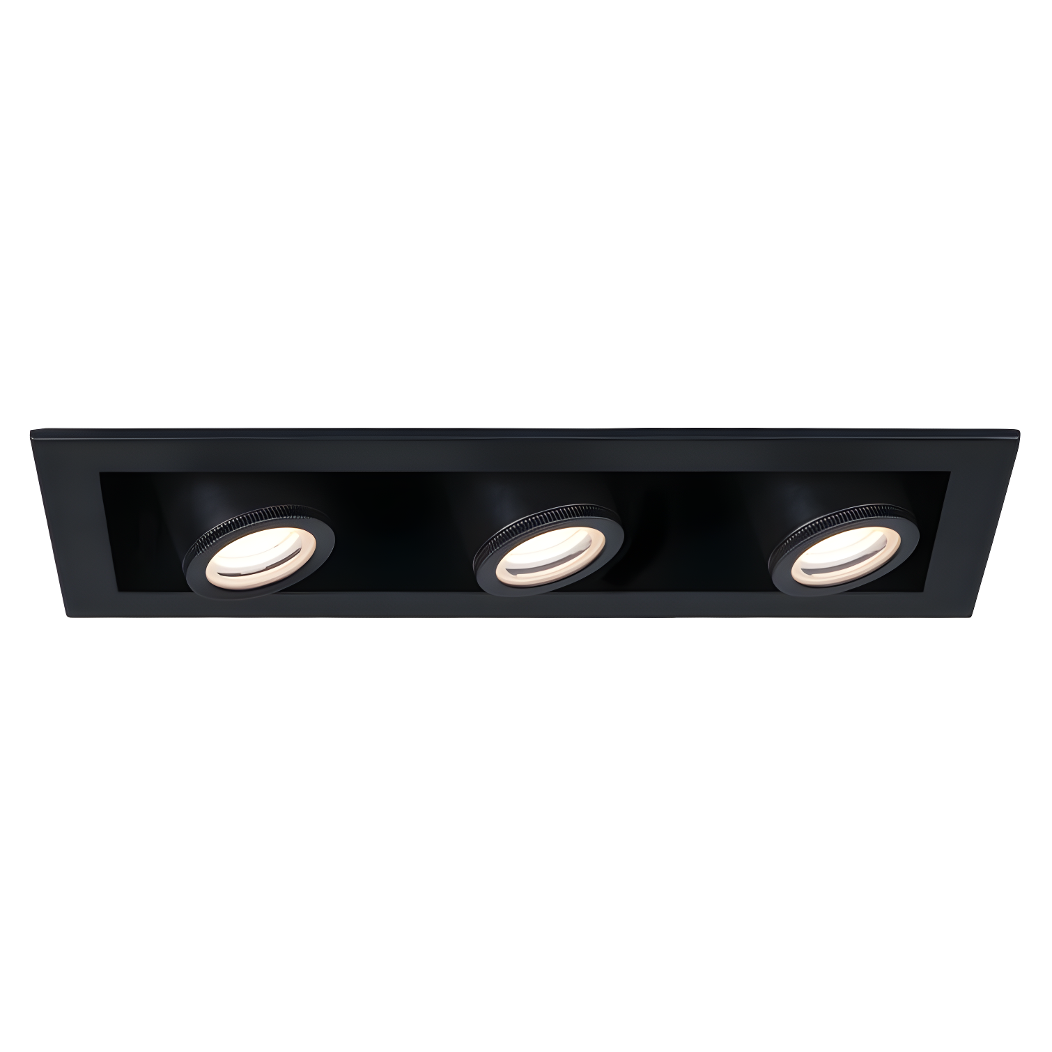 Black Aluminum 3-Light LED Recessed Lighting Kit