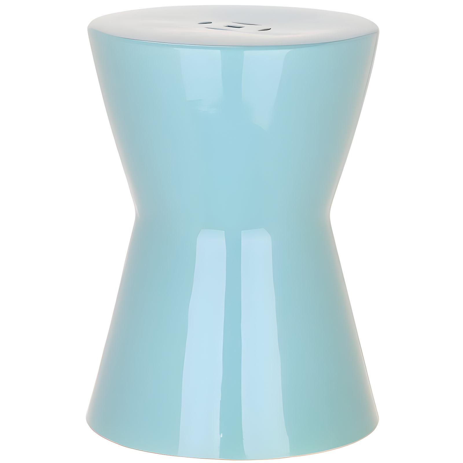 Liana Light Blue Ceramic Hourglass Garden Stool