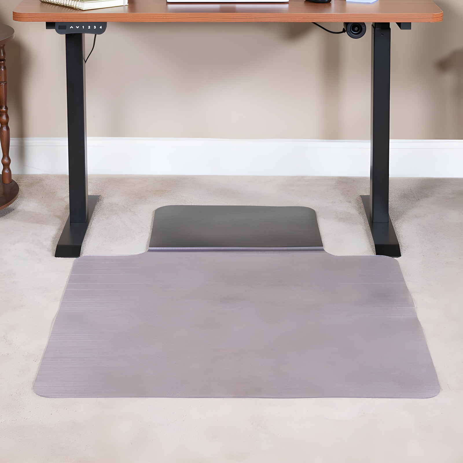 Black and Clear Ergonomic Sit or Stand Anti-Fatigue Mat