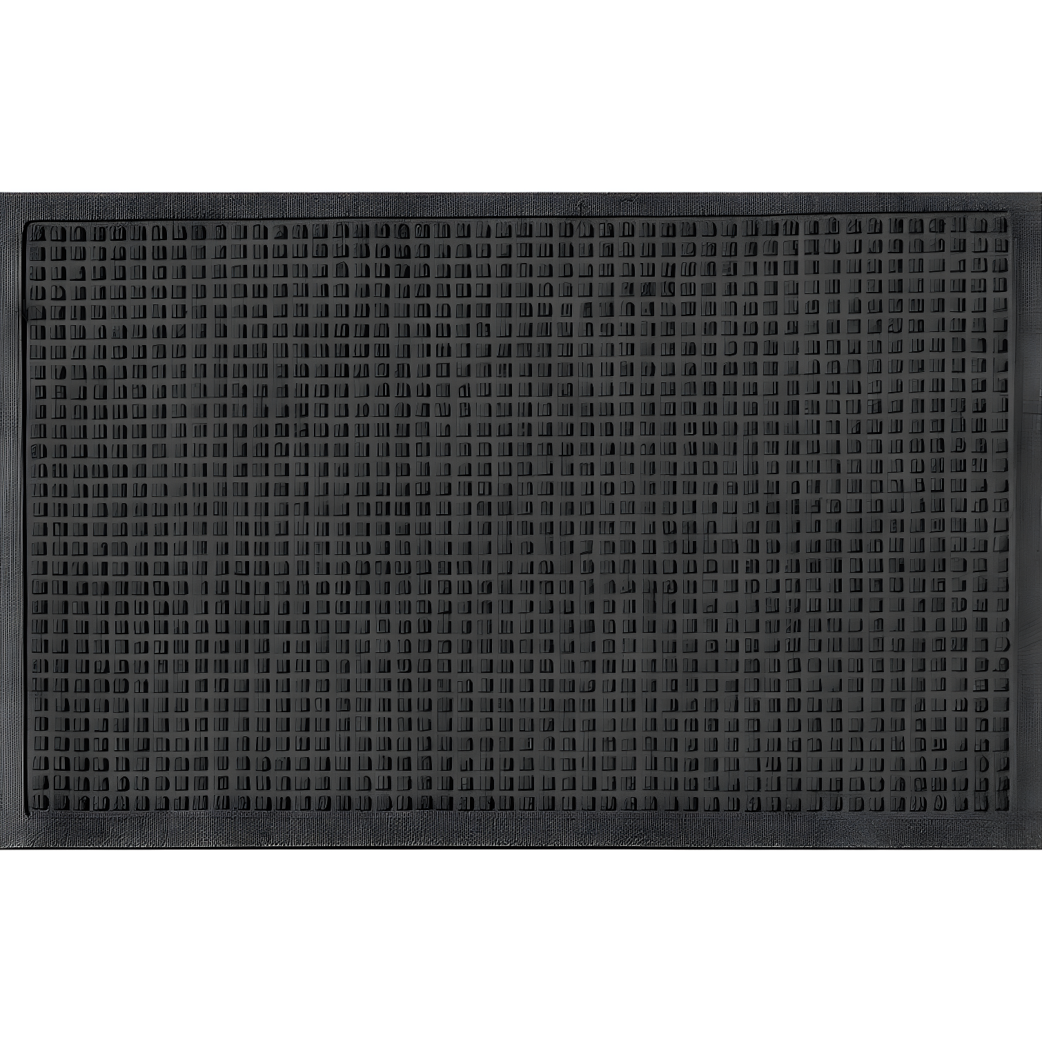 Eco-Friendly Squares Outdoor Doormat in Charcoal, 35x23"