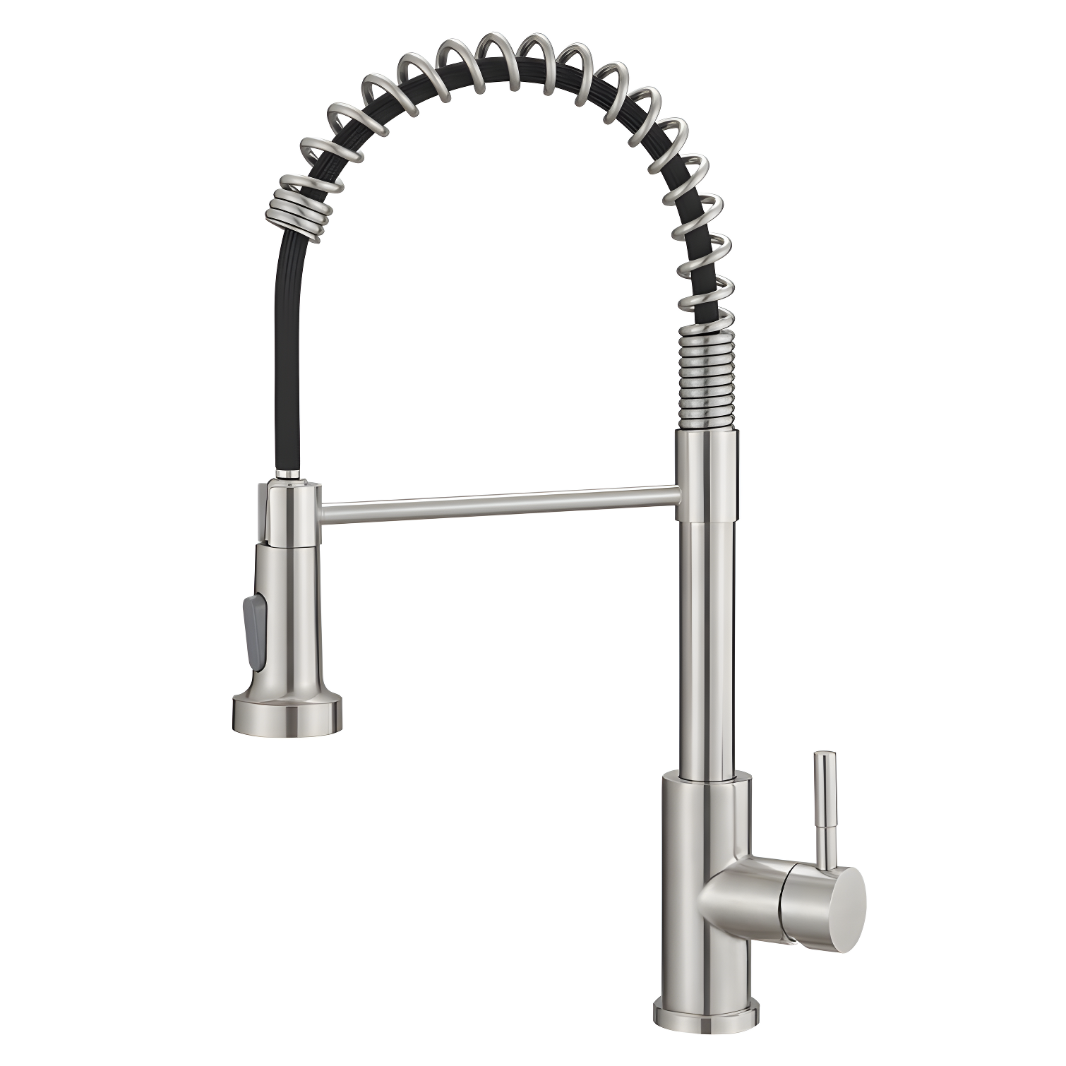 Brushed Nickel Single Handle Pull Down Kitchen Faucet