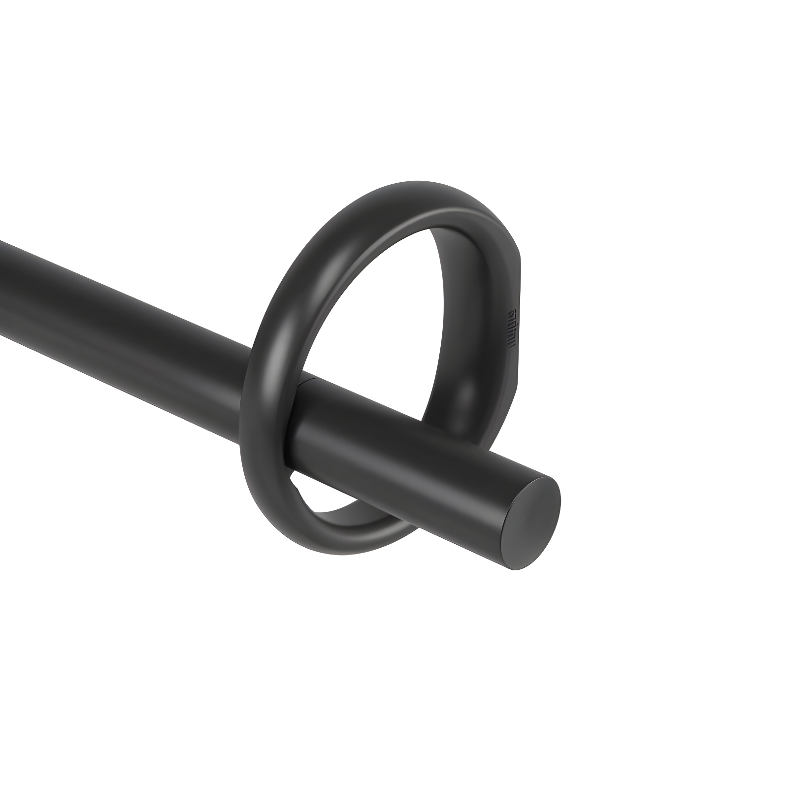 Matte Black Adjustable Steel Curtain Rod with Ring Bracket