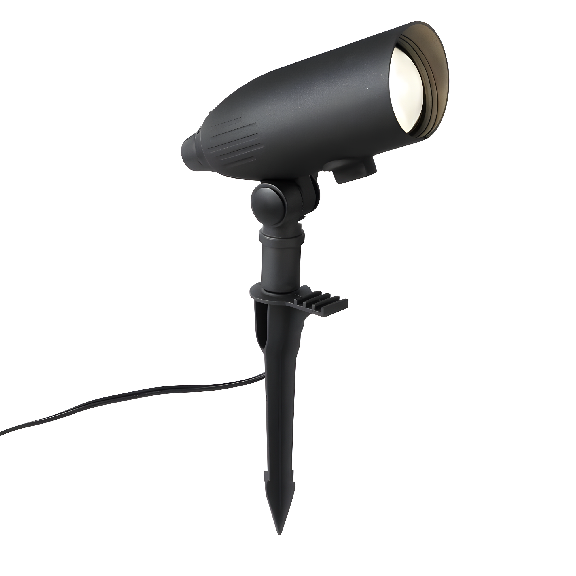 200 Lumens Black Aluminum LED Outdoor Spotlight with Clear Lens