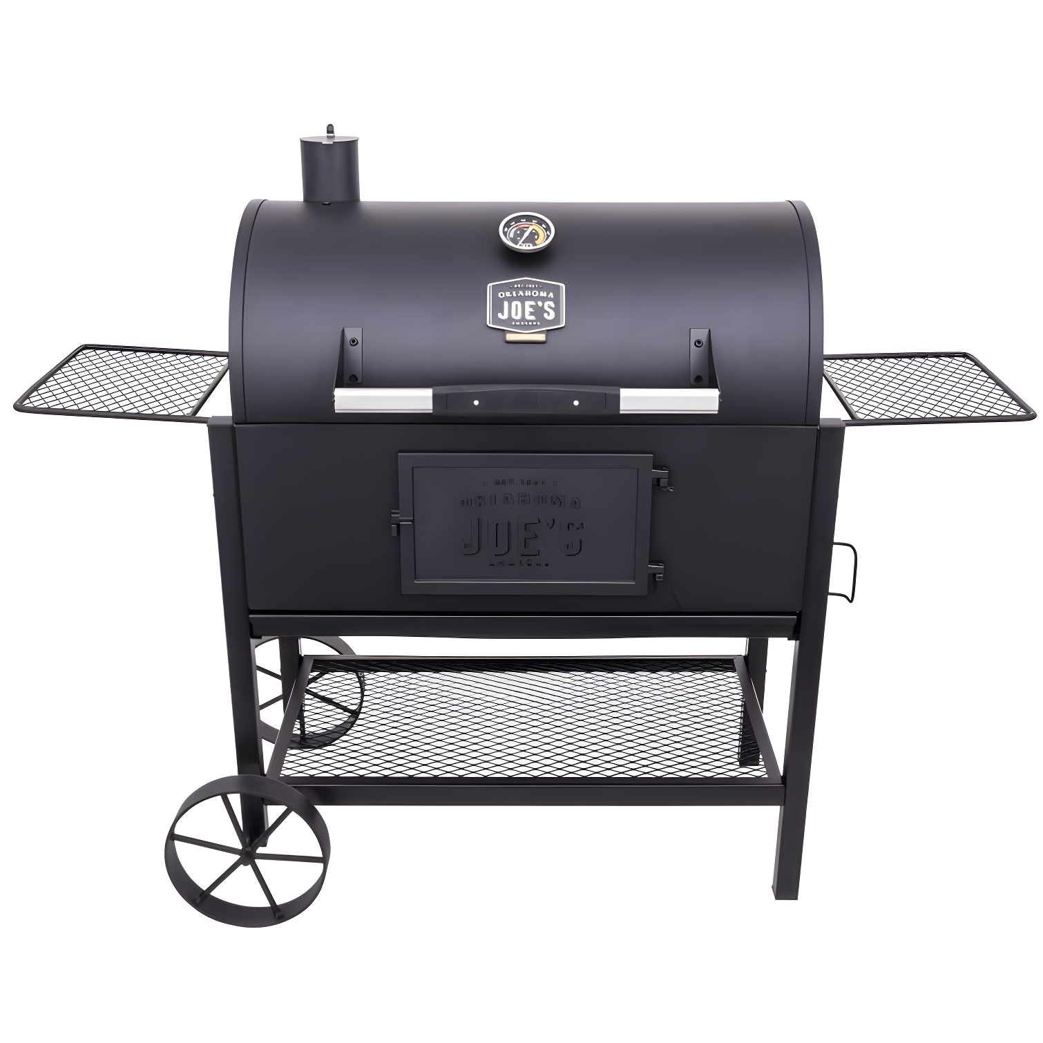 Oklahoma Joe's Black Cast Iron Charcoal Grill with Smoker