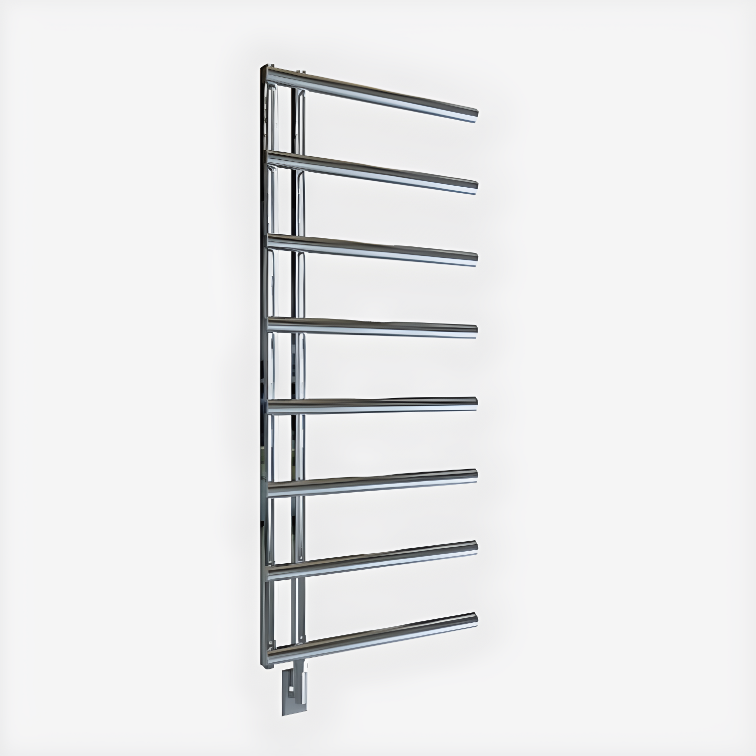 Chrome Wall Mounted 8-Bar Towel Warmer