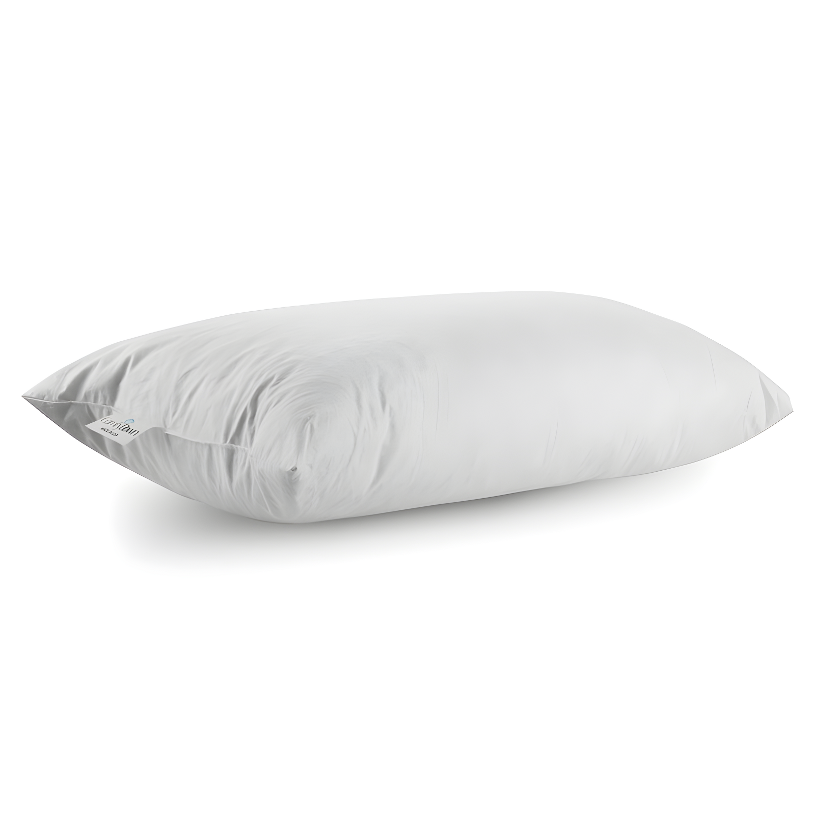 12" x 14" White Cotton Feather Down Lumbar Pillow