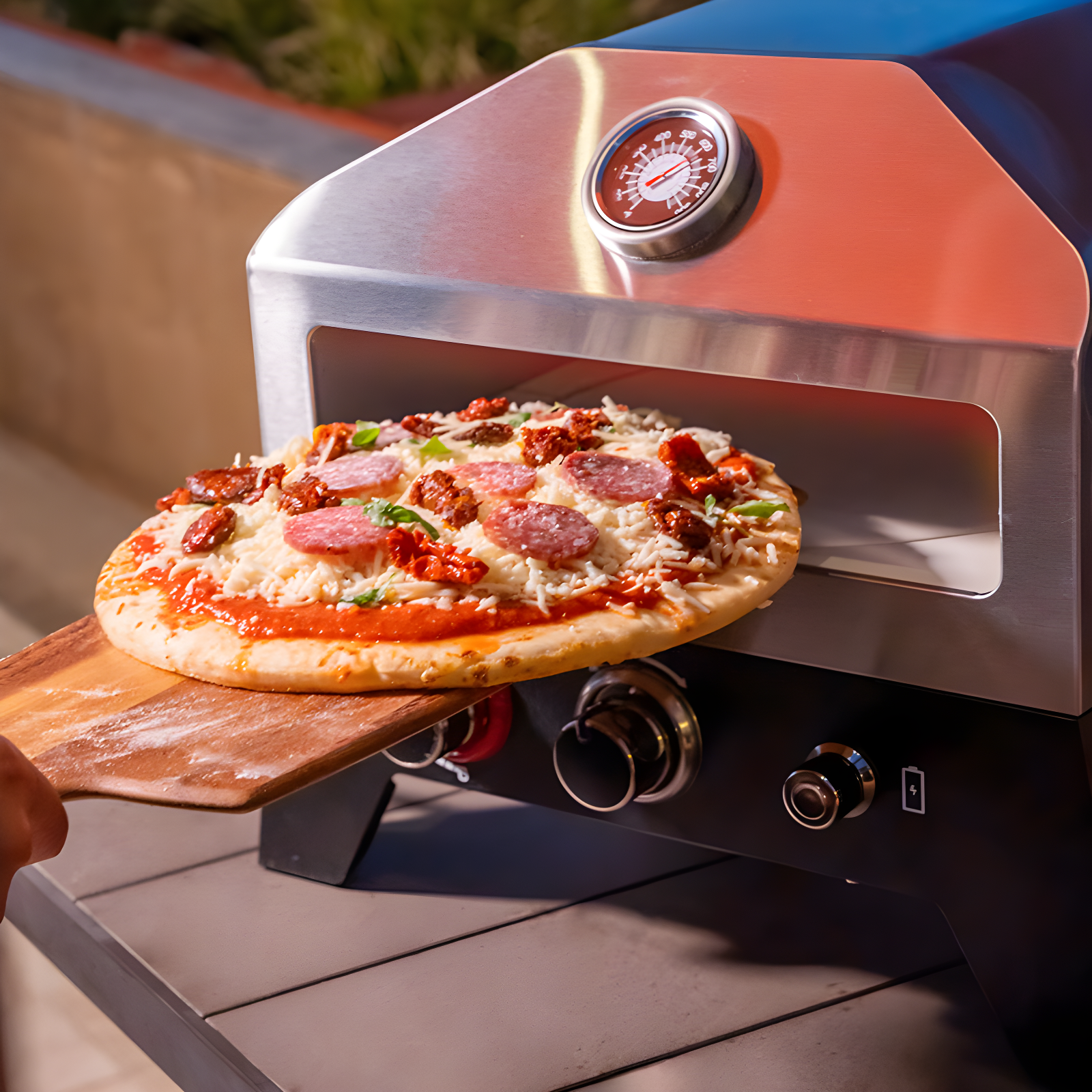 Stainless Steel 12-Inch Portable Propane Outdoor Pizza Oven