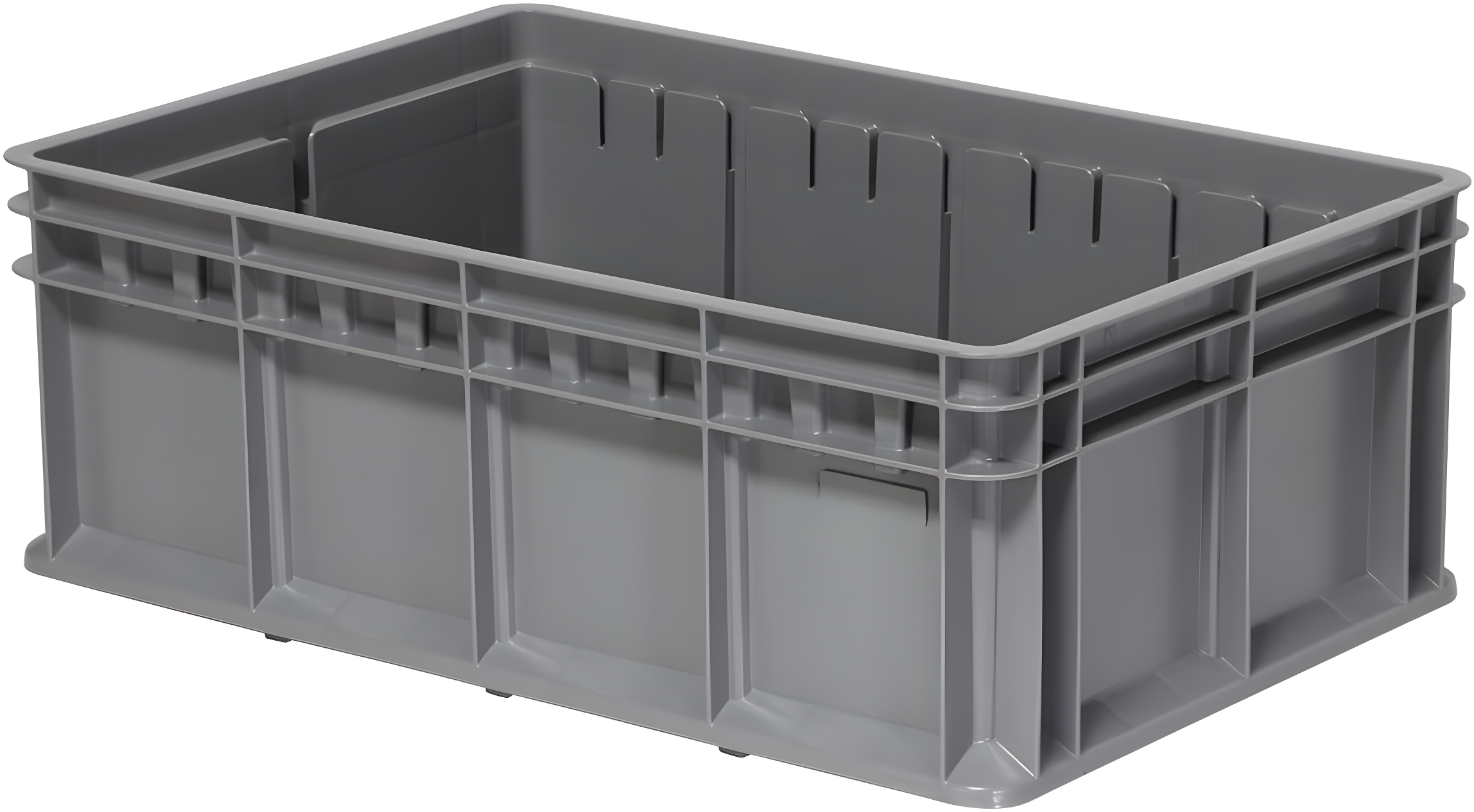 Gray Heavy-Duty Plastic Stacking Storage Container