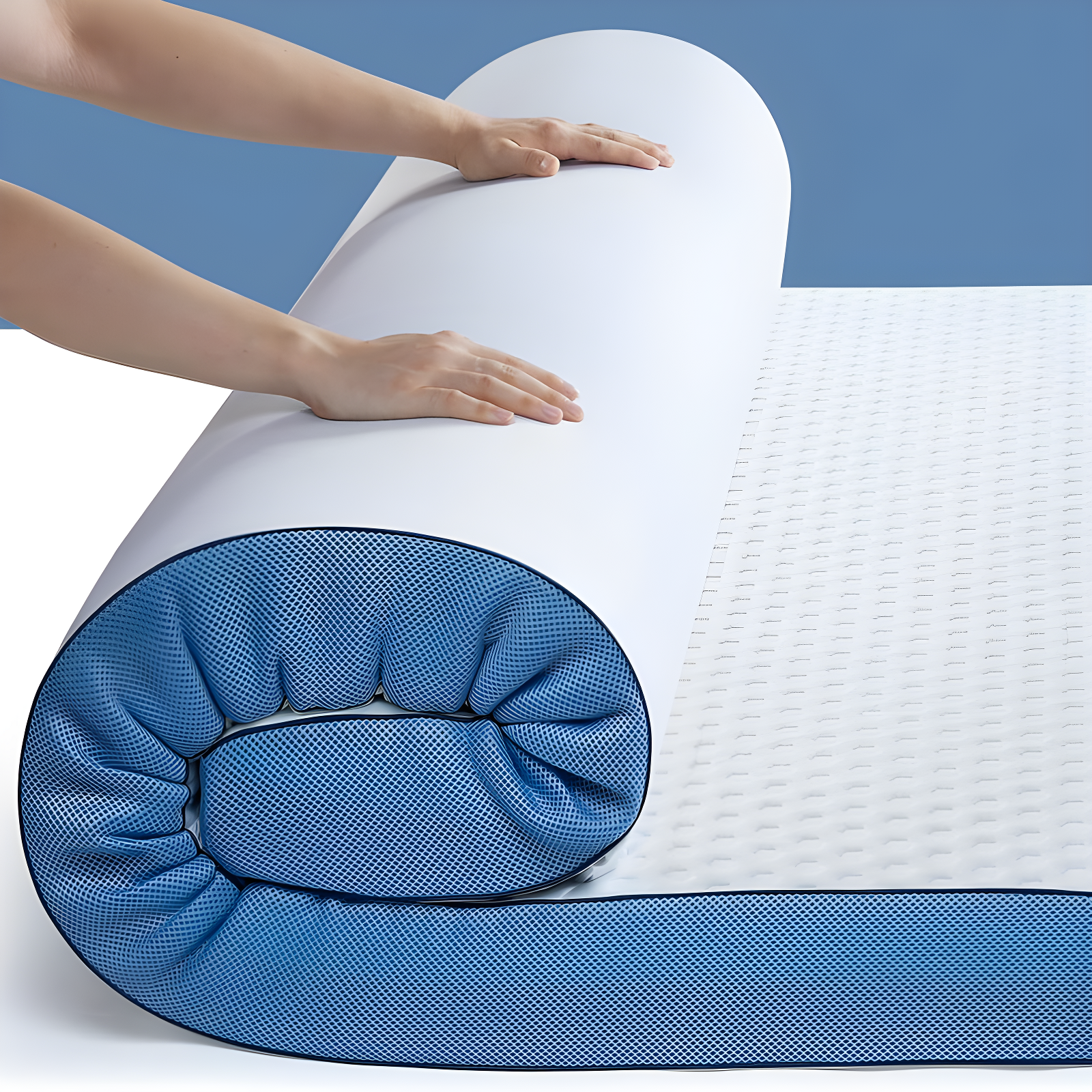 Queen Size Cooling Gel-Infused Memory Foam Mattress Topper