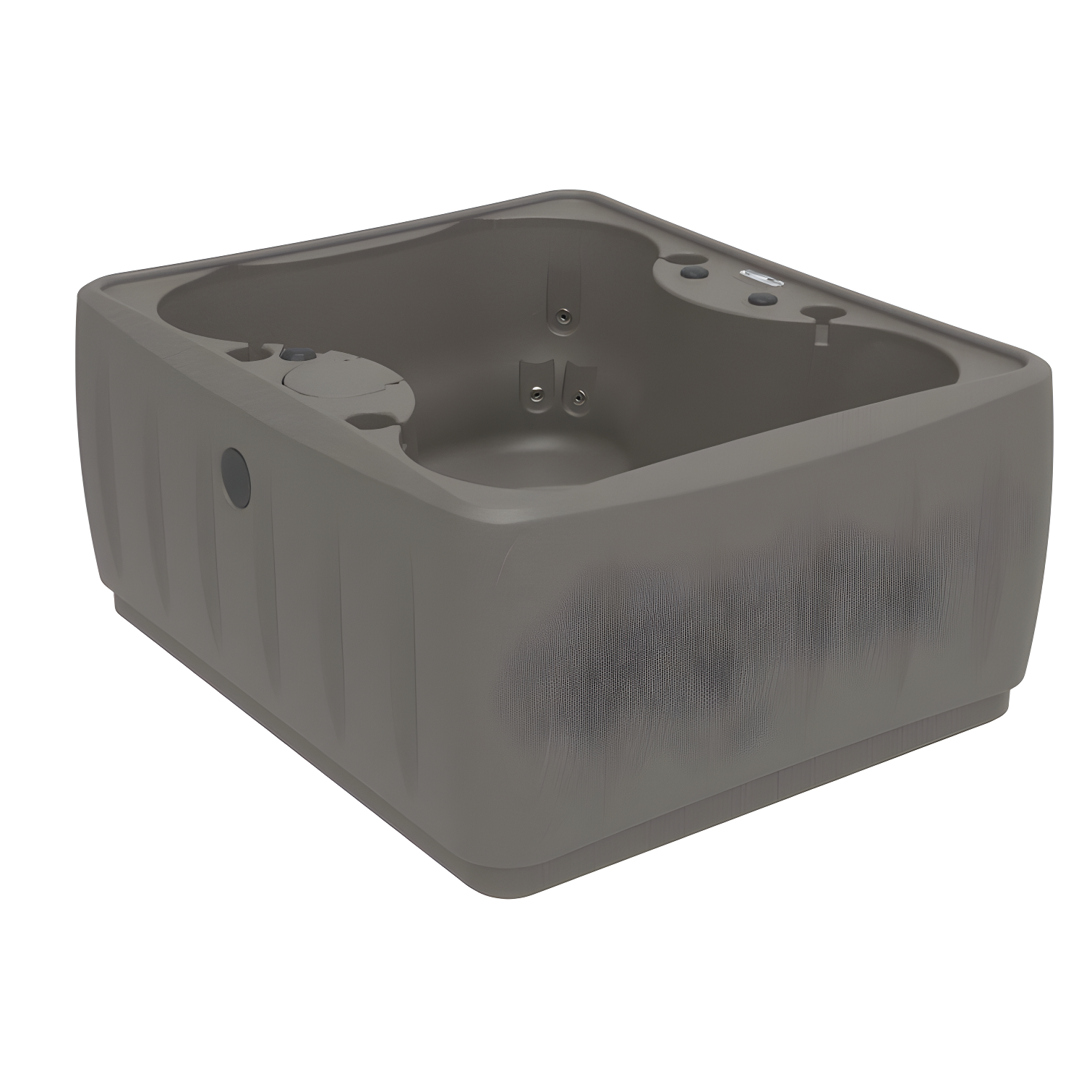 Keystone 4-Person Gray Polyethylene Hot Tub with LED Waterfall