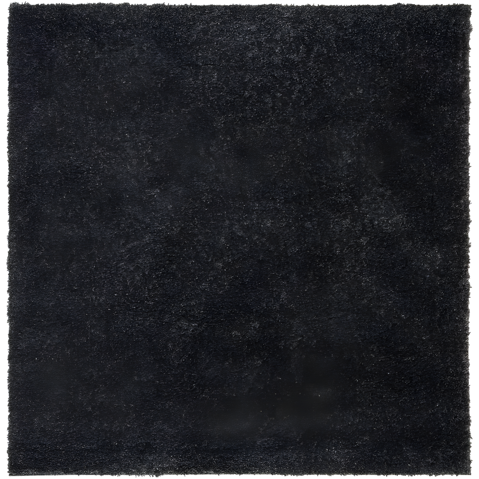 Charcoal Square Shag Synthetic Area Rug