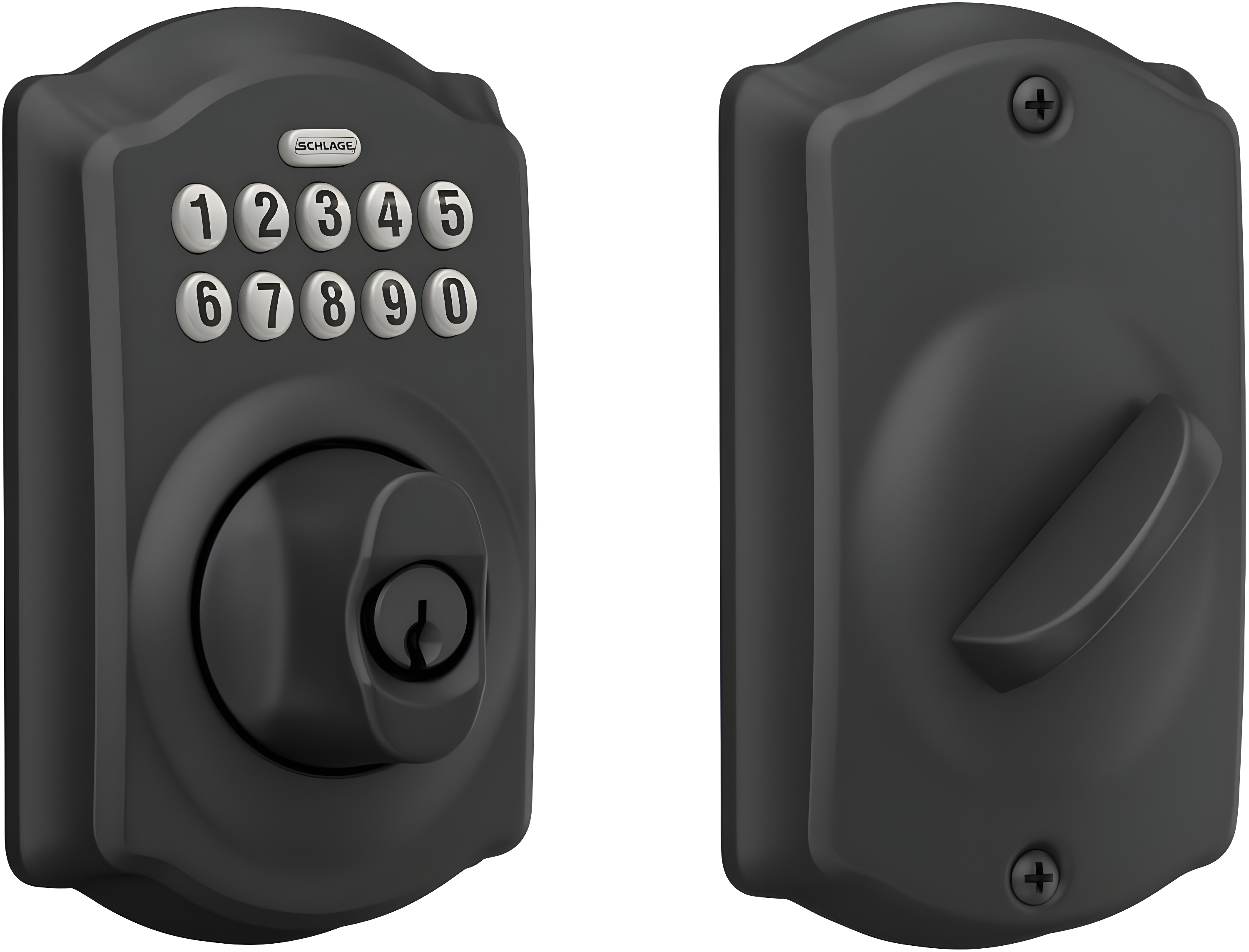 Matte Black Electronic Keypad Single Cylinder Deadbolt