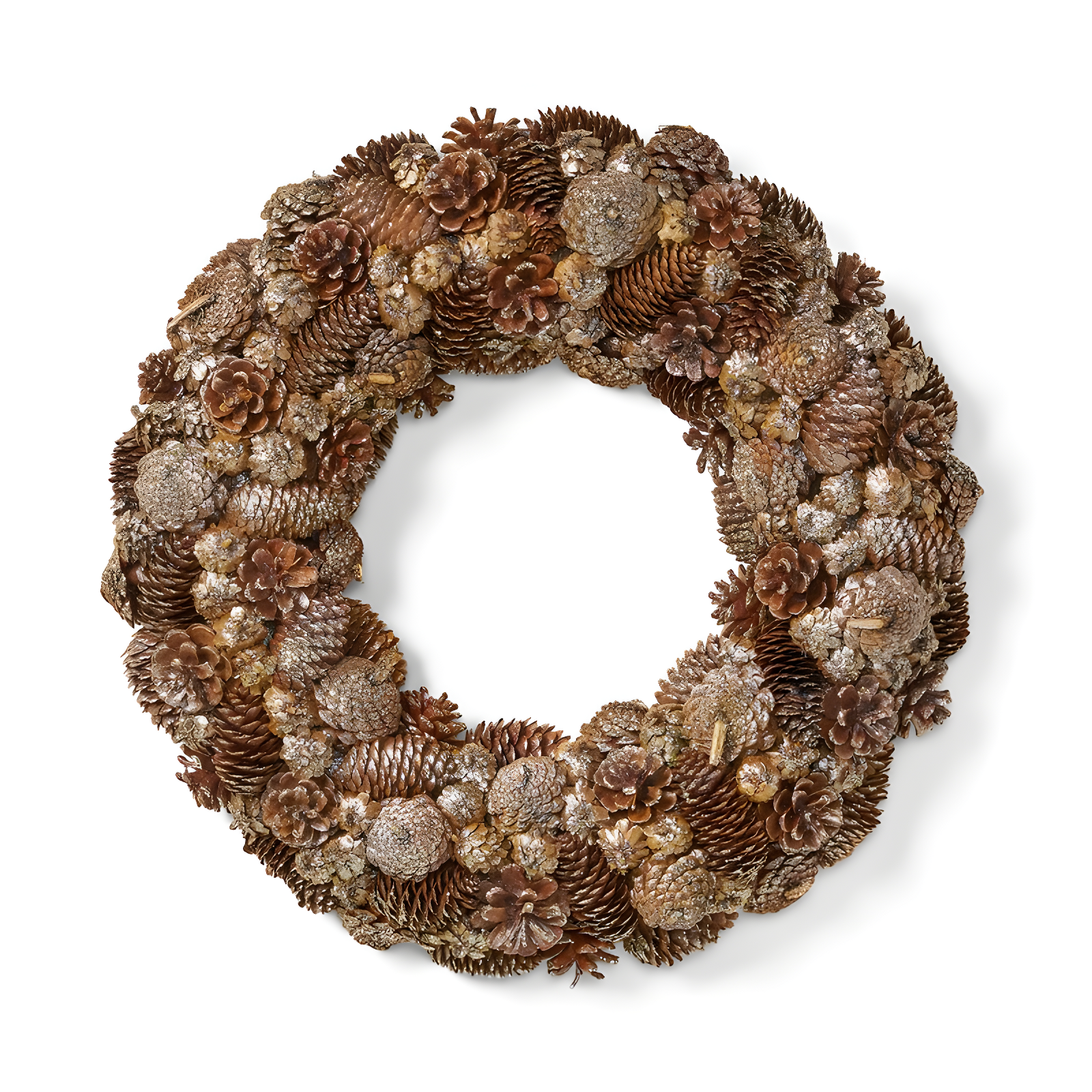 18.5'' Natural Pine Cone Artificial Christmas Wreath