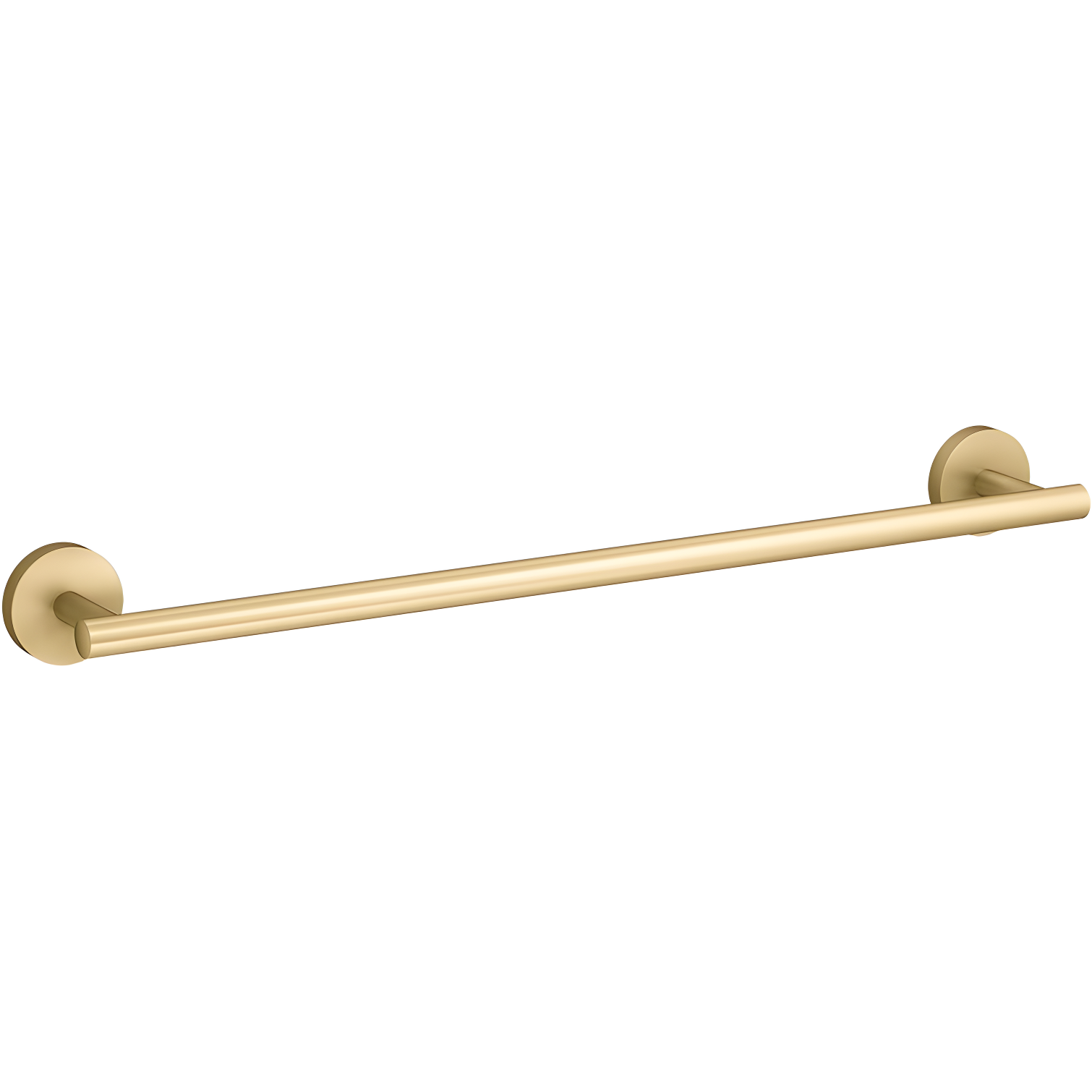 Elate Vibrant Brushed Moderne Brass 18" Wall Mounted Towel Bar