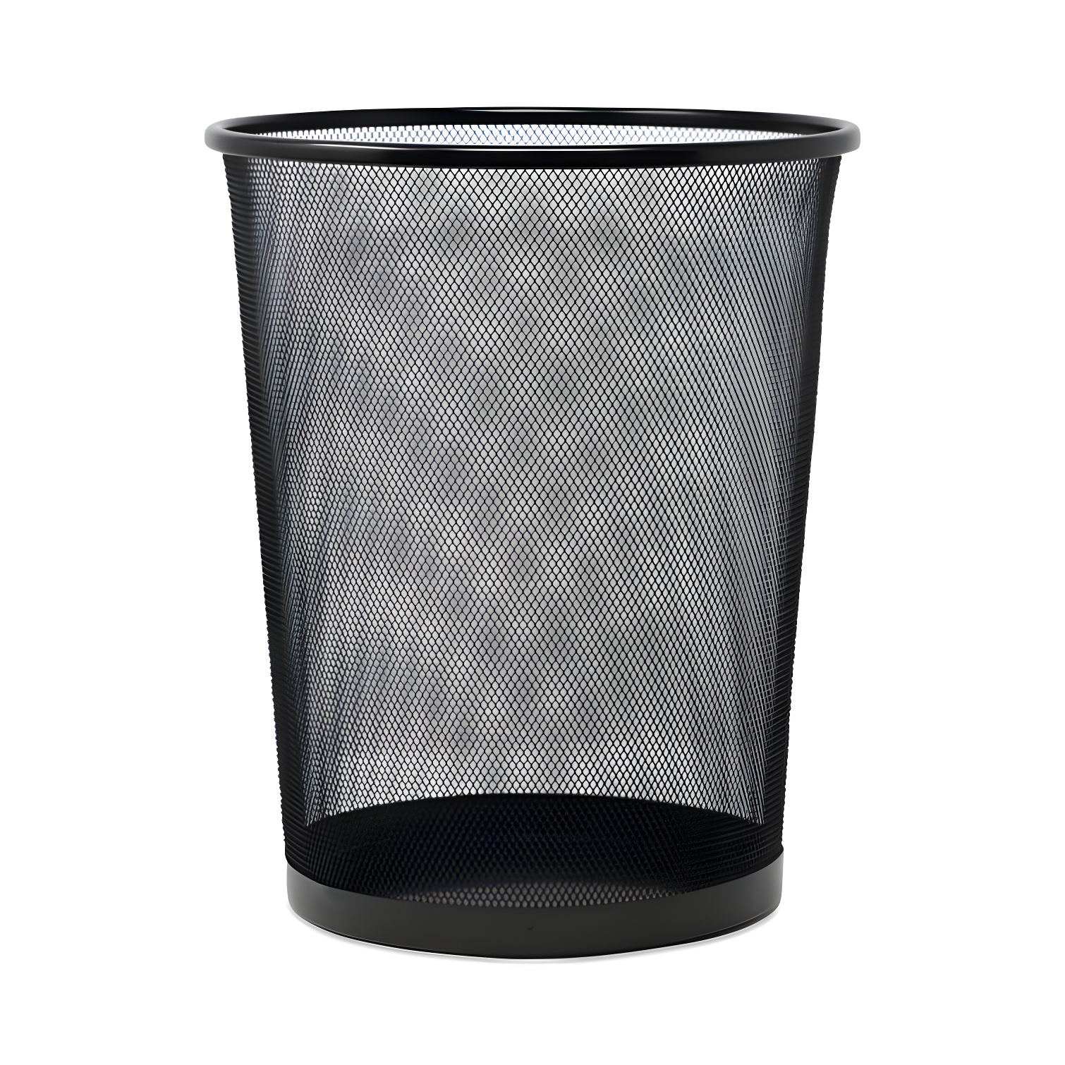 Black Steel Mesh Office Waste Basket - 4.5 Gallons