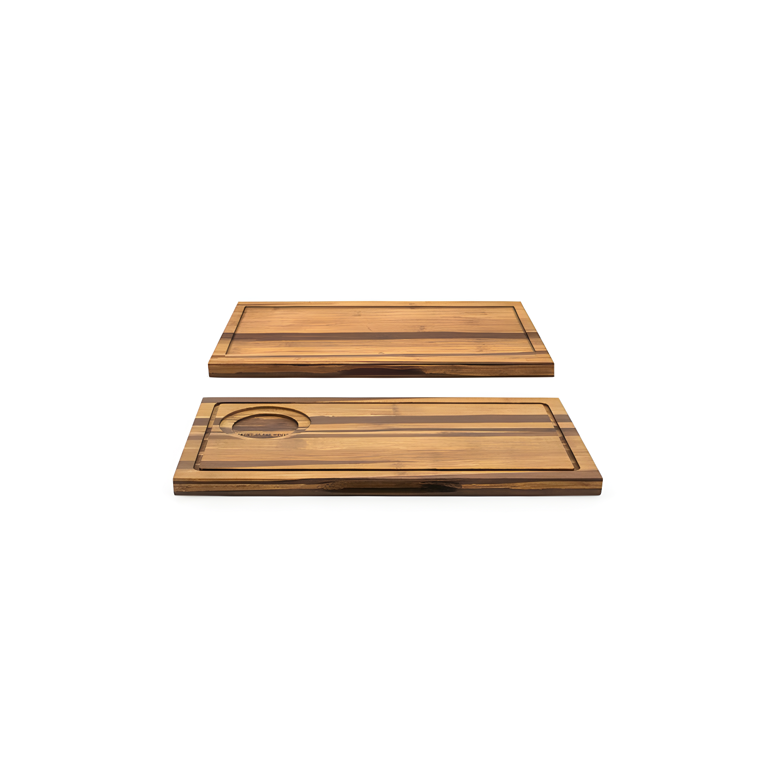 12" Round Reversible Bamboo Cheese Board Set