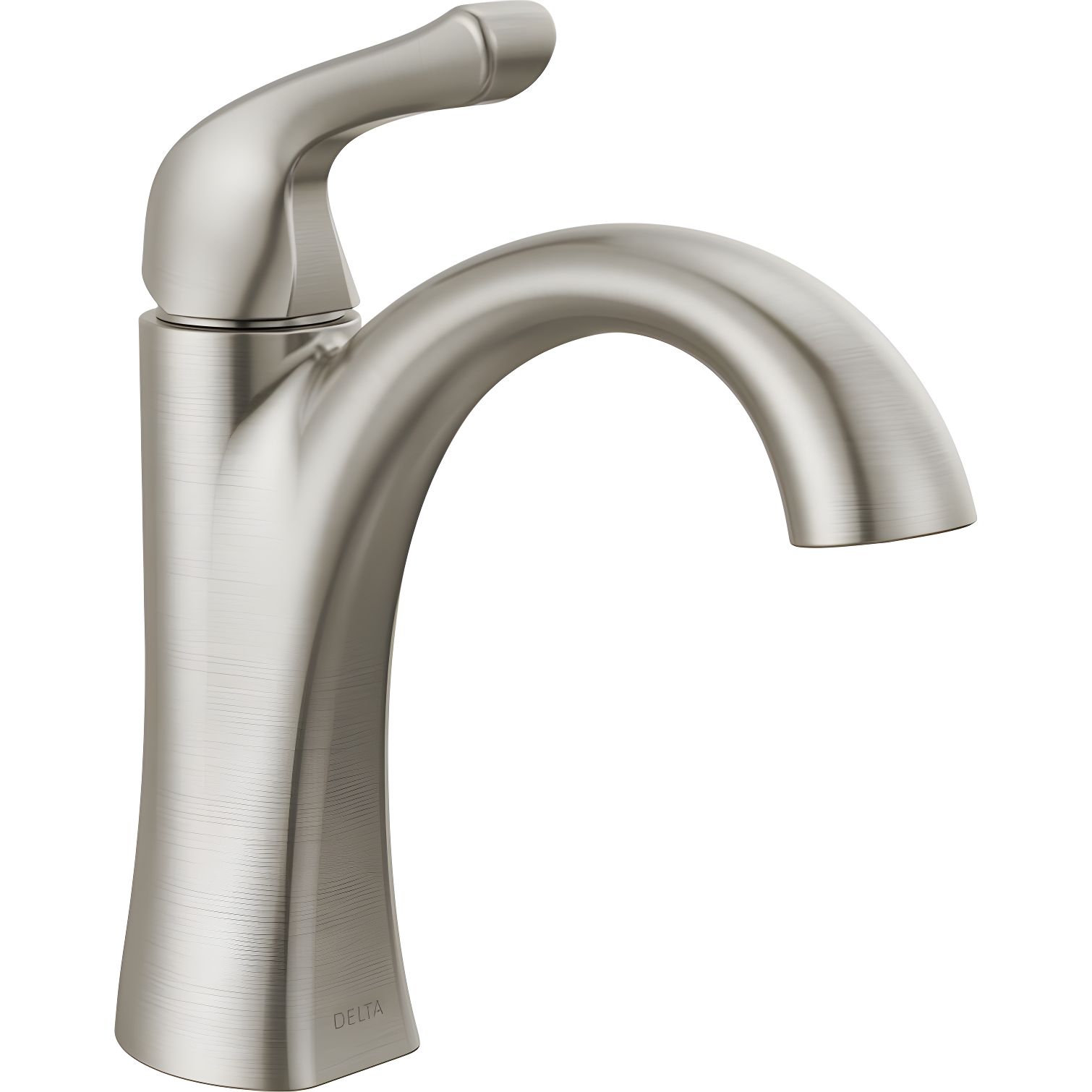 SpotShield Brushed Nickel Single Hole Bathroom Faucet