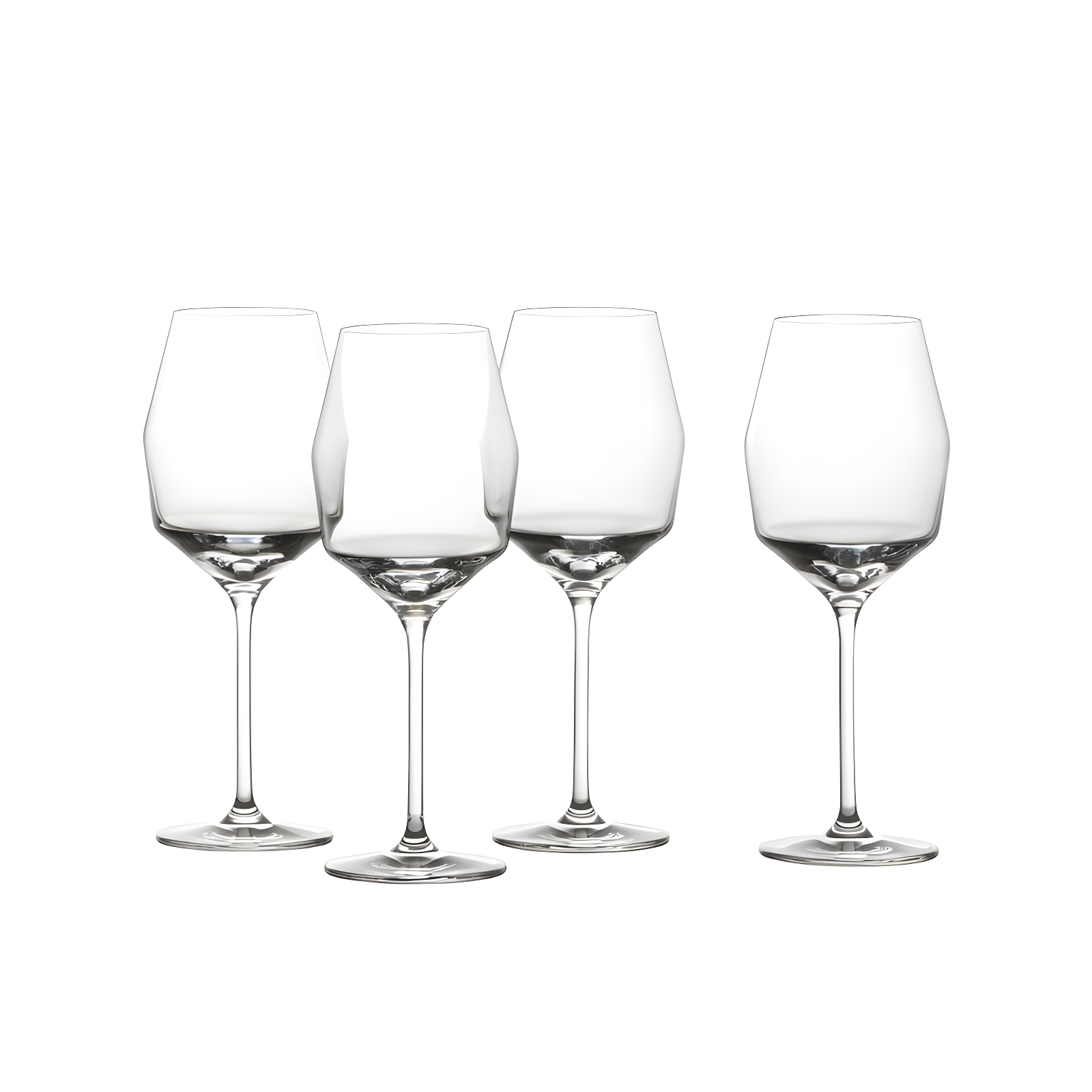 Gigi 17.9 oz. Clear Crystal White Wine Glasses, Set of 4