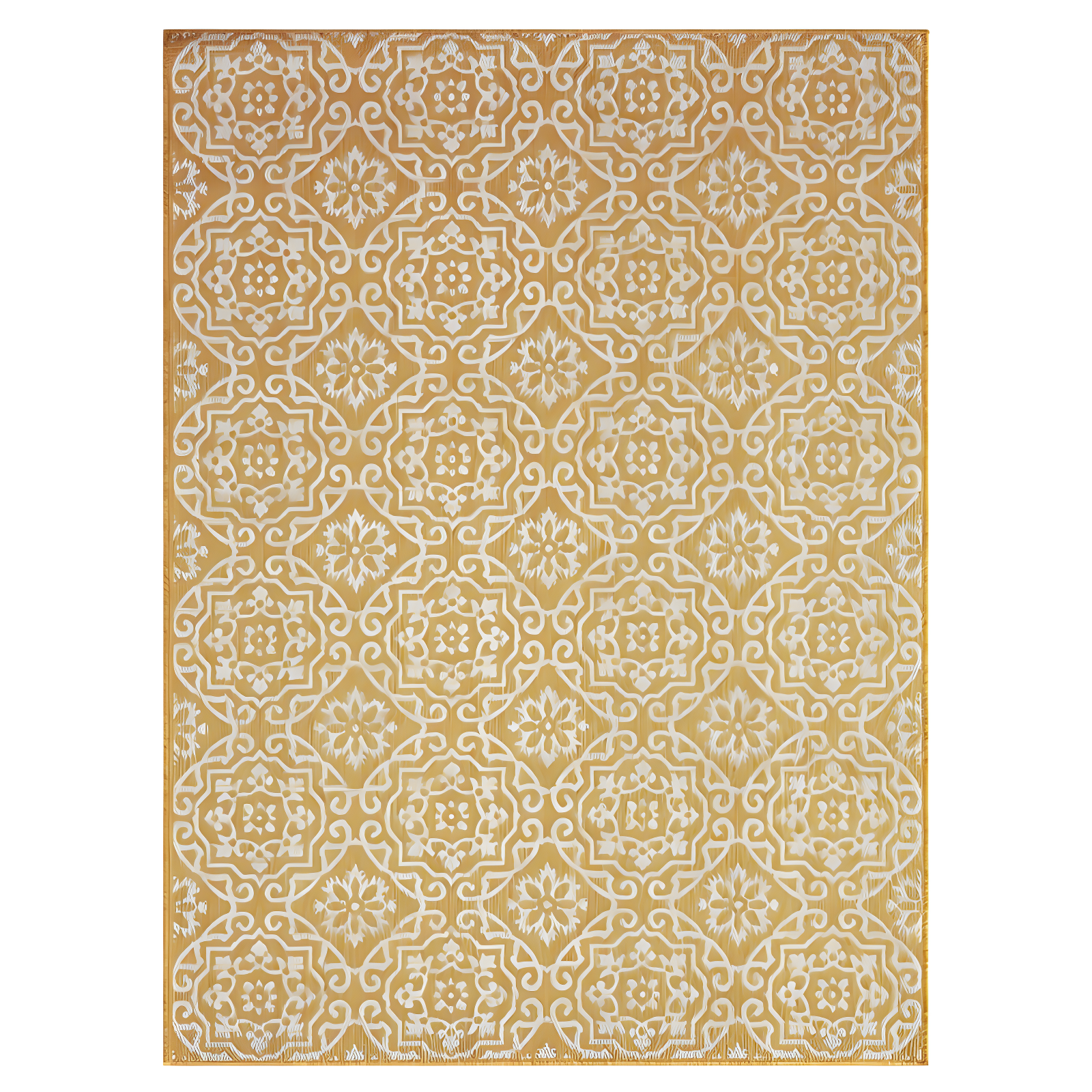 Danica Yellow and White Geometric Outdoor Area Rug