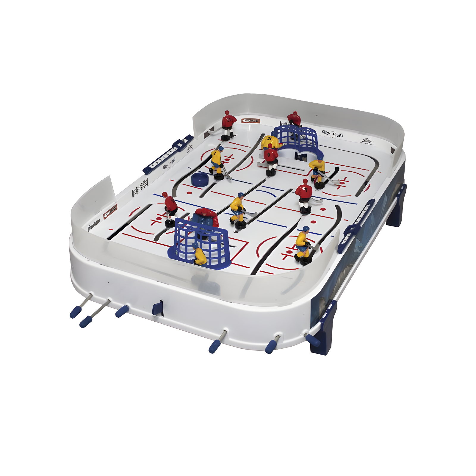 Mini Tabletop Rod Hockey Game with Manual Scoreboard