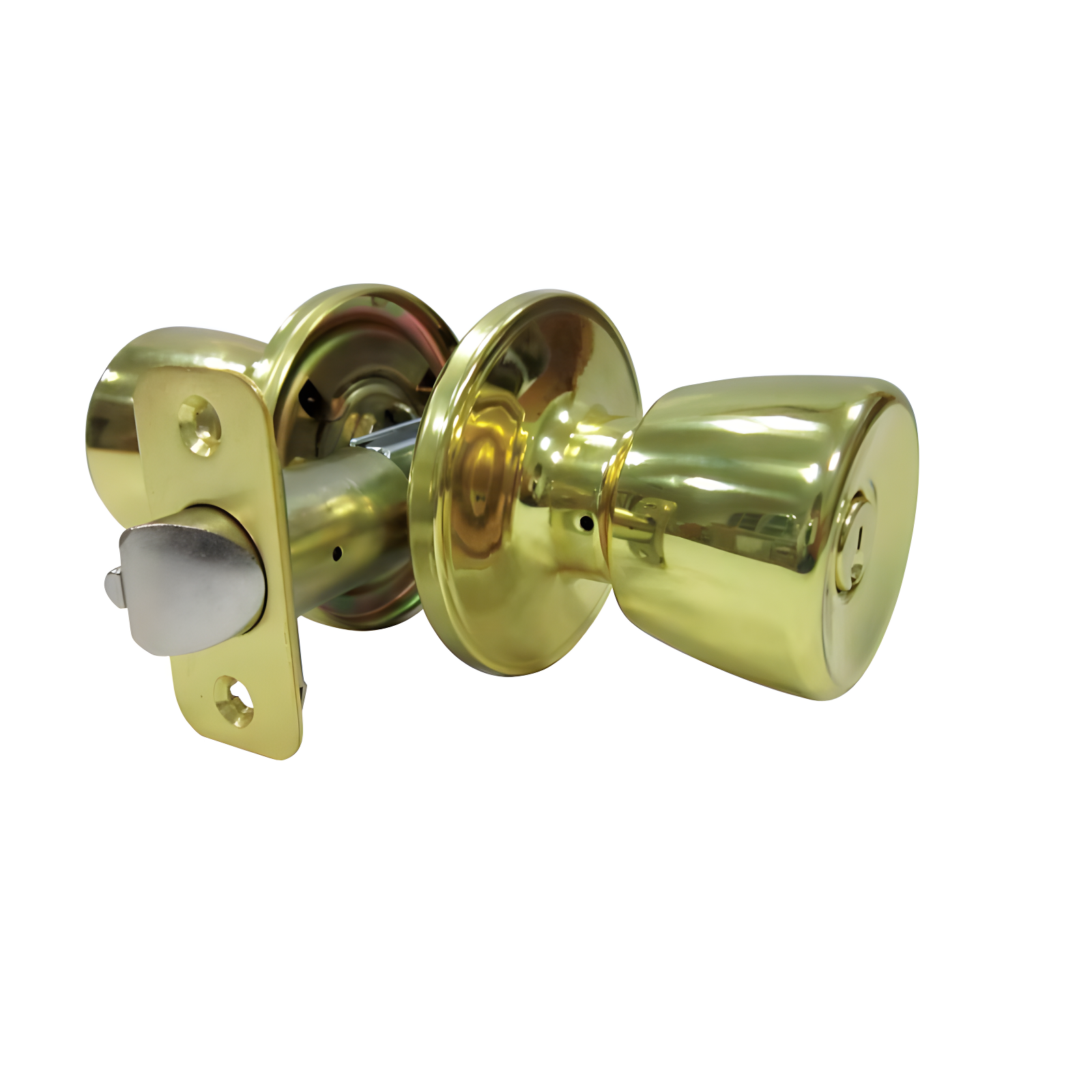 Polished Brass Tulip Entry Knob for Right-Handed Doors