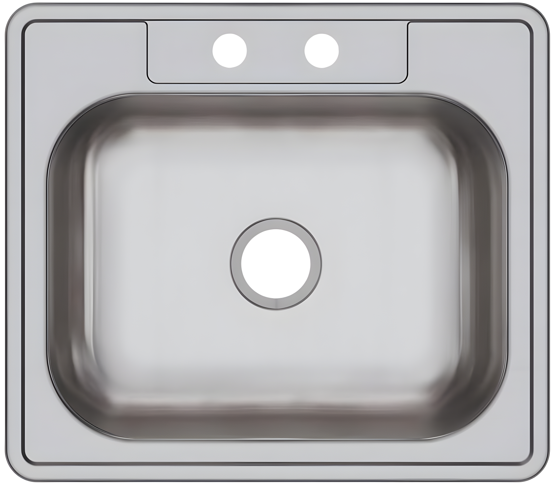 Satin Stainless Steel Drop-In Single Bowl Kitchen Sink