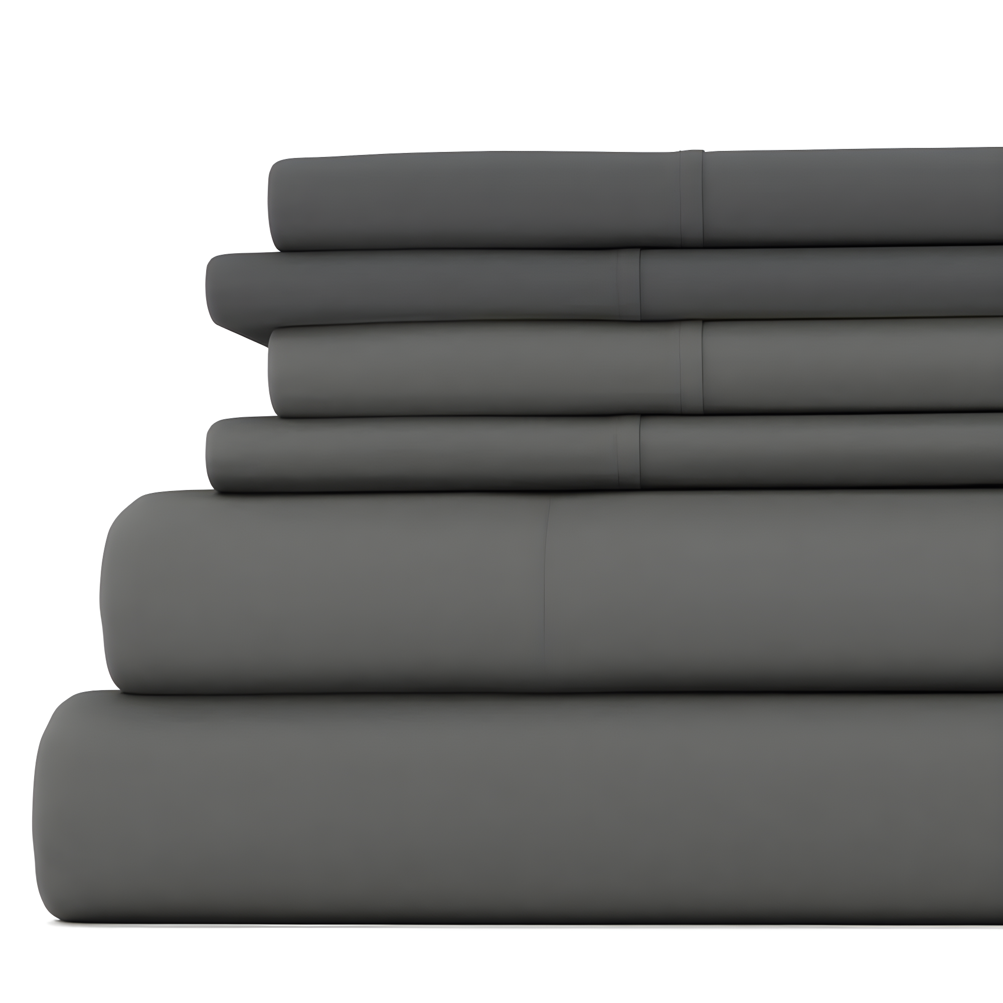 Gray Twin Deep Pocket Microfiber Bed Sheet Set