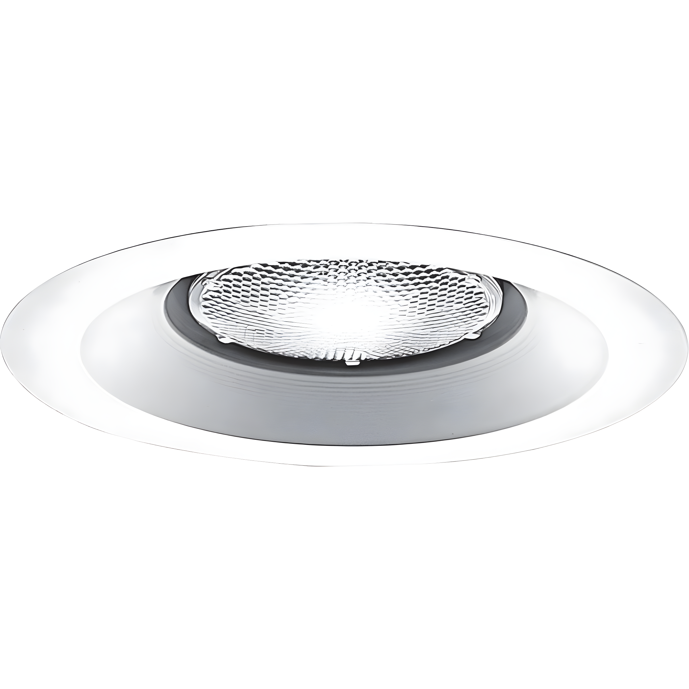 White Aluminum 6'' Open Recessed Trim for Indoor/Outdoor Use