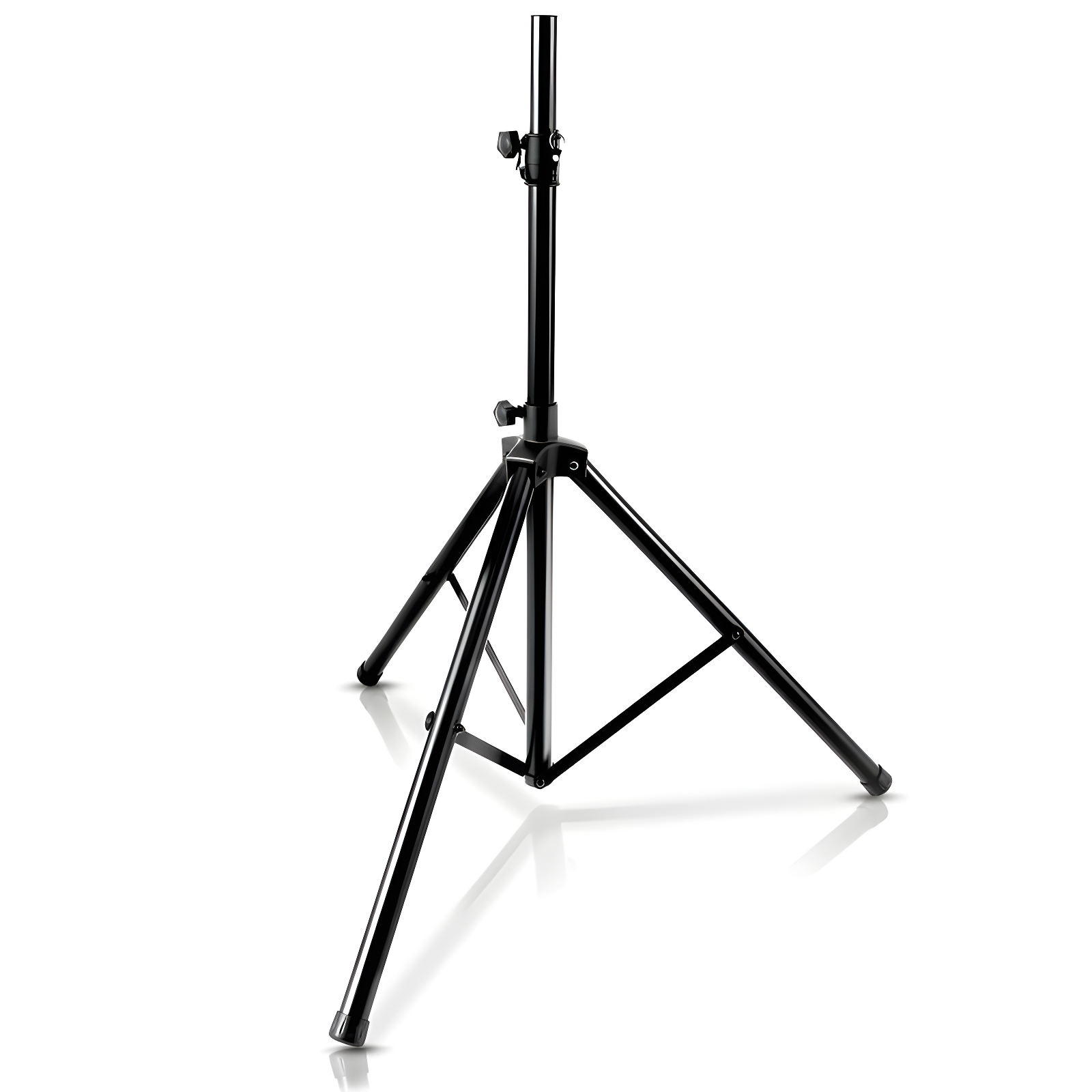 Black Adjustable Anodized Aluminum Speaker Tripod Stand