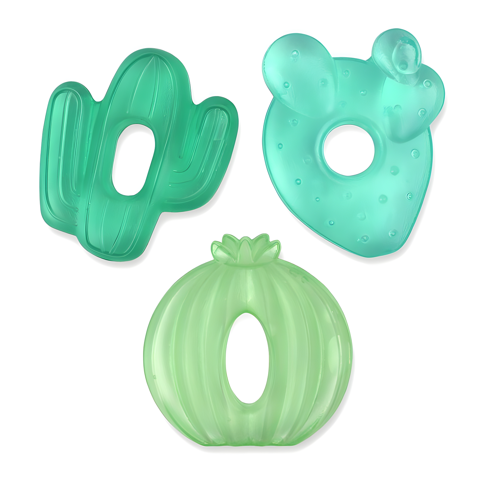 Cactus Green Water-Filled Teether Set for Babies