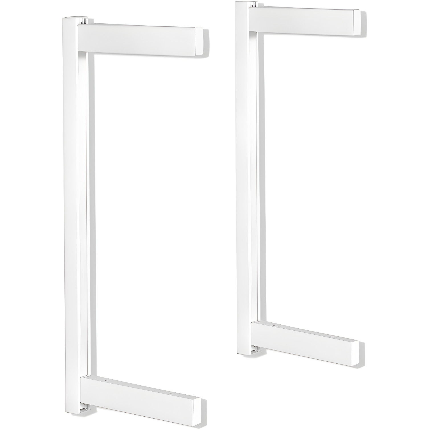 White 2-Tier Floating Wall Shelf Bracket Kit