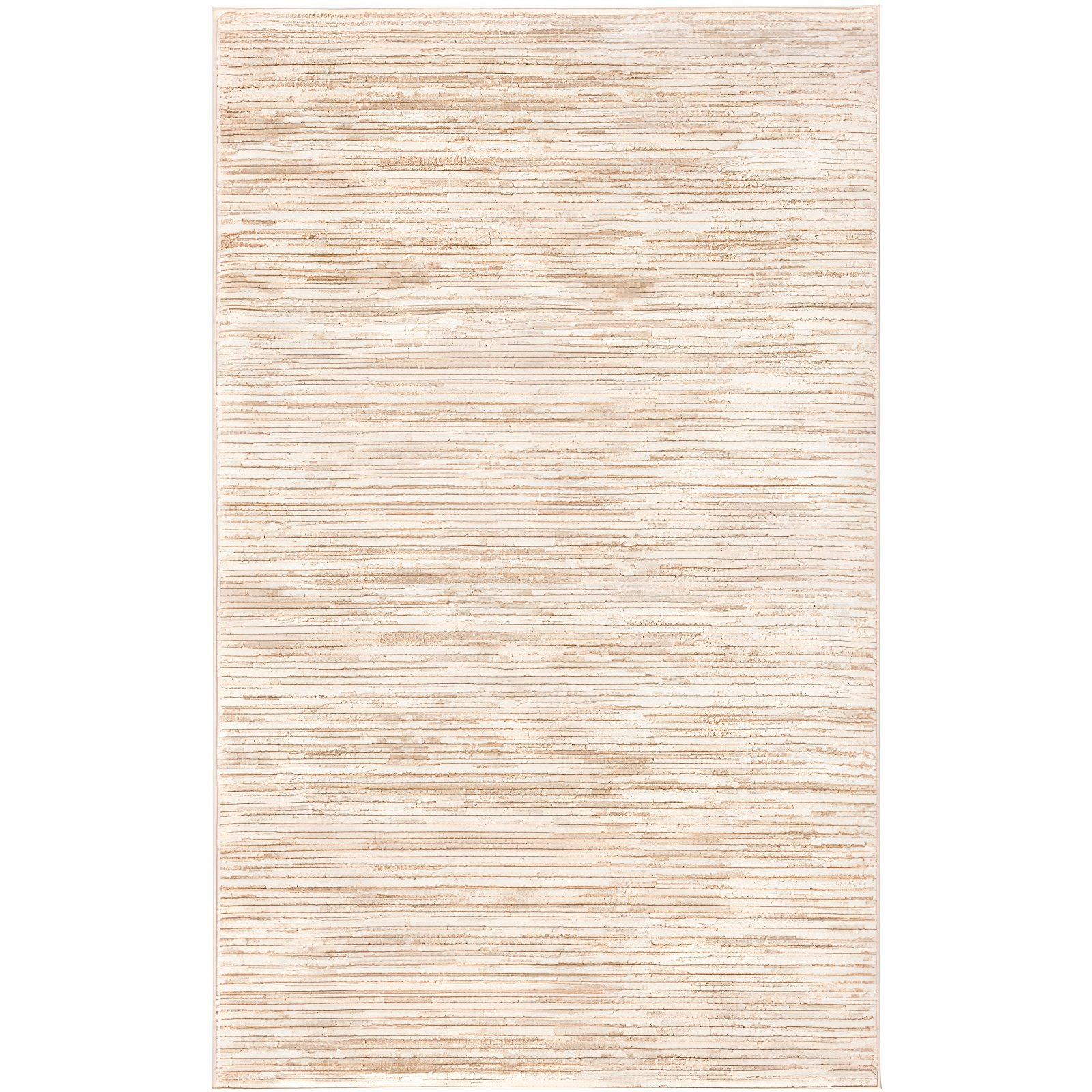 Cream Flat Woven Round Synthetic Area Rug, 2' x 3'