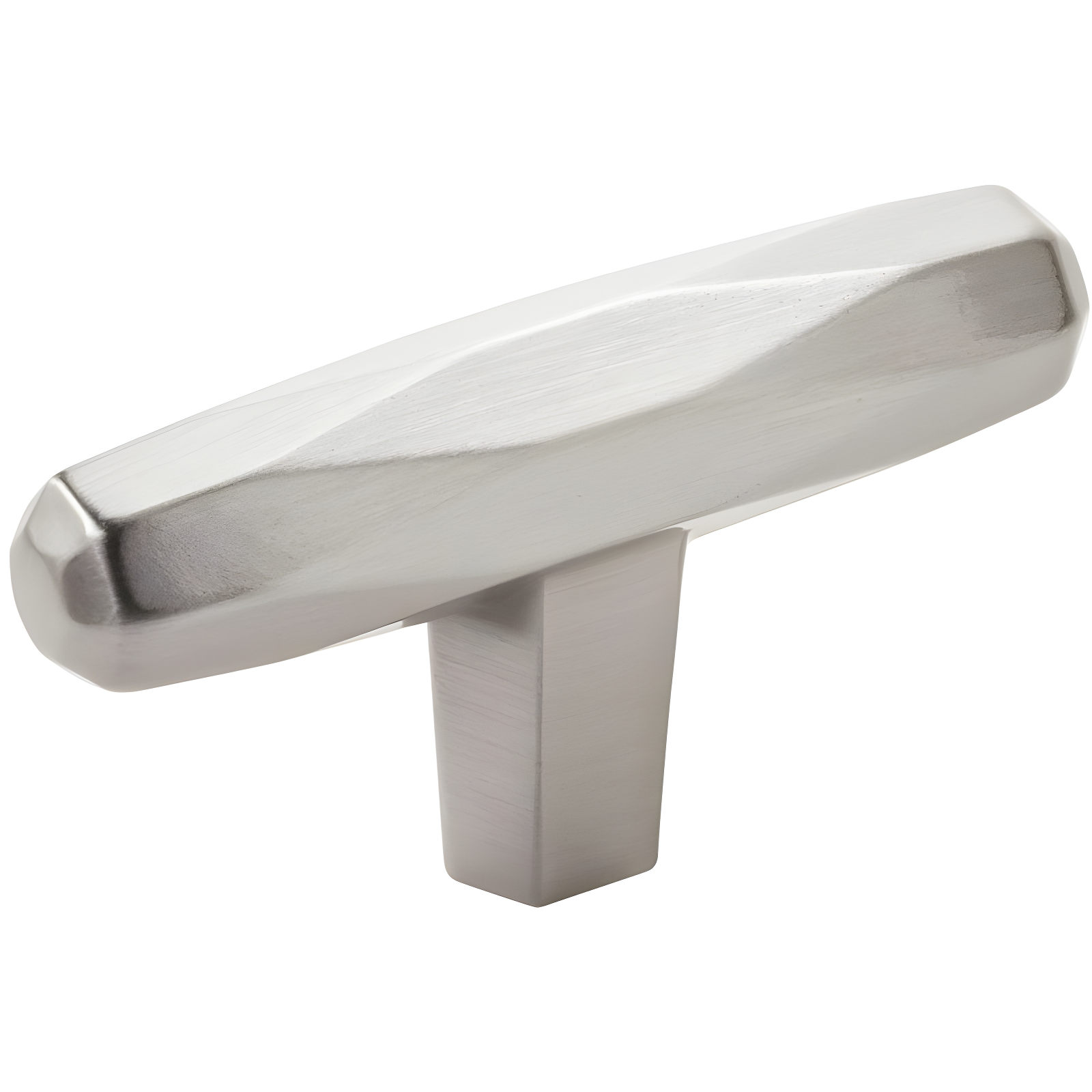 Satin Nickel Brushed T-Handle Cabinet Knob with Mounting Hardware