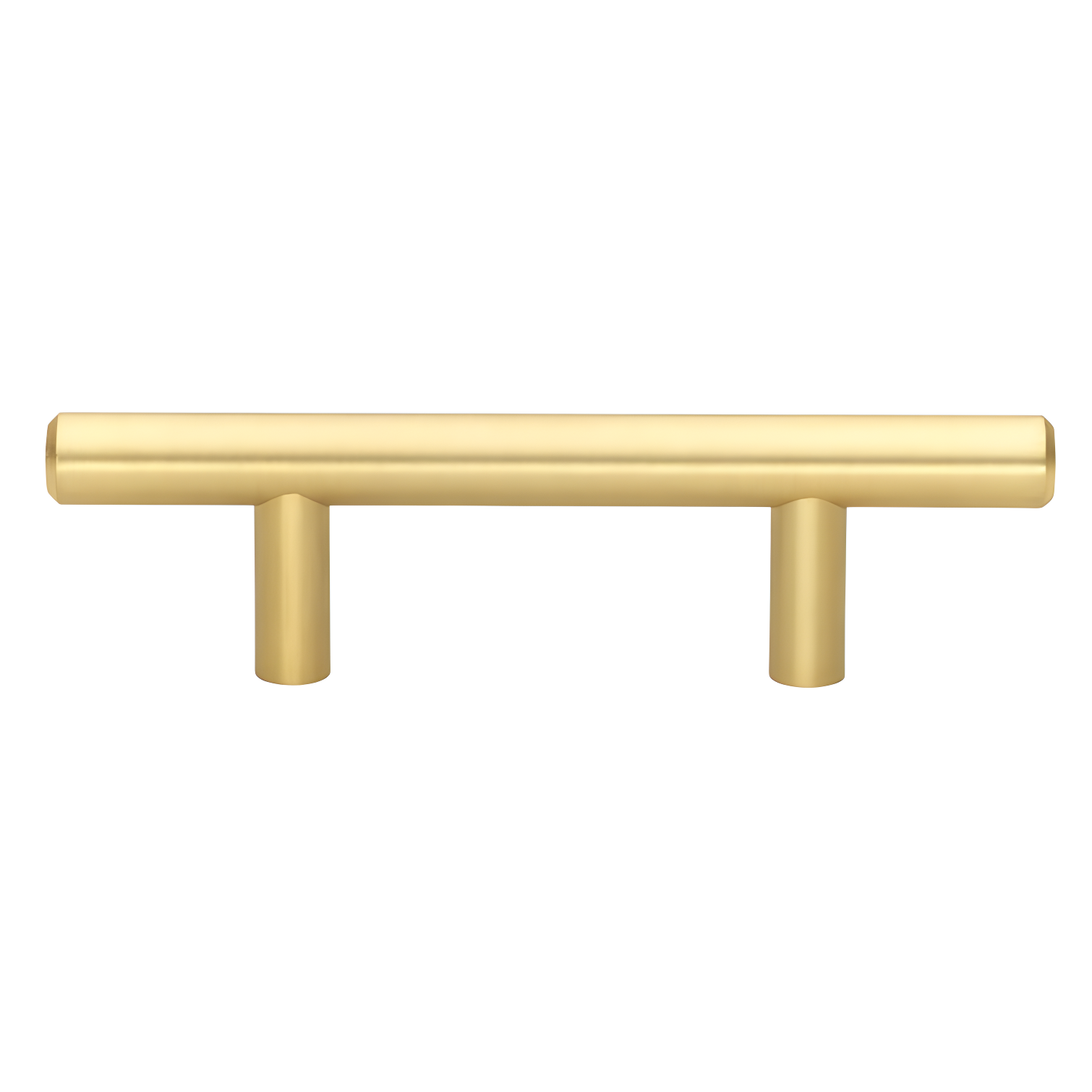 Satin Gold 2-1/2" Steel Bar Pull with Mounting Hardware