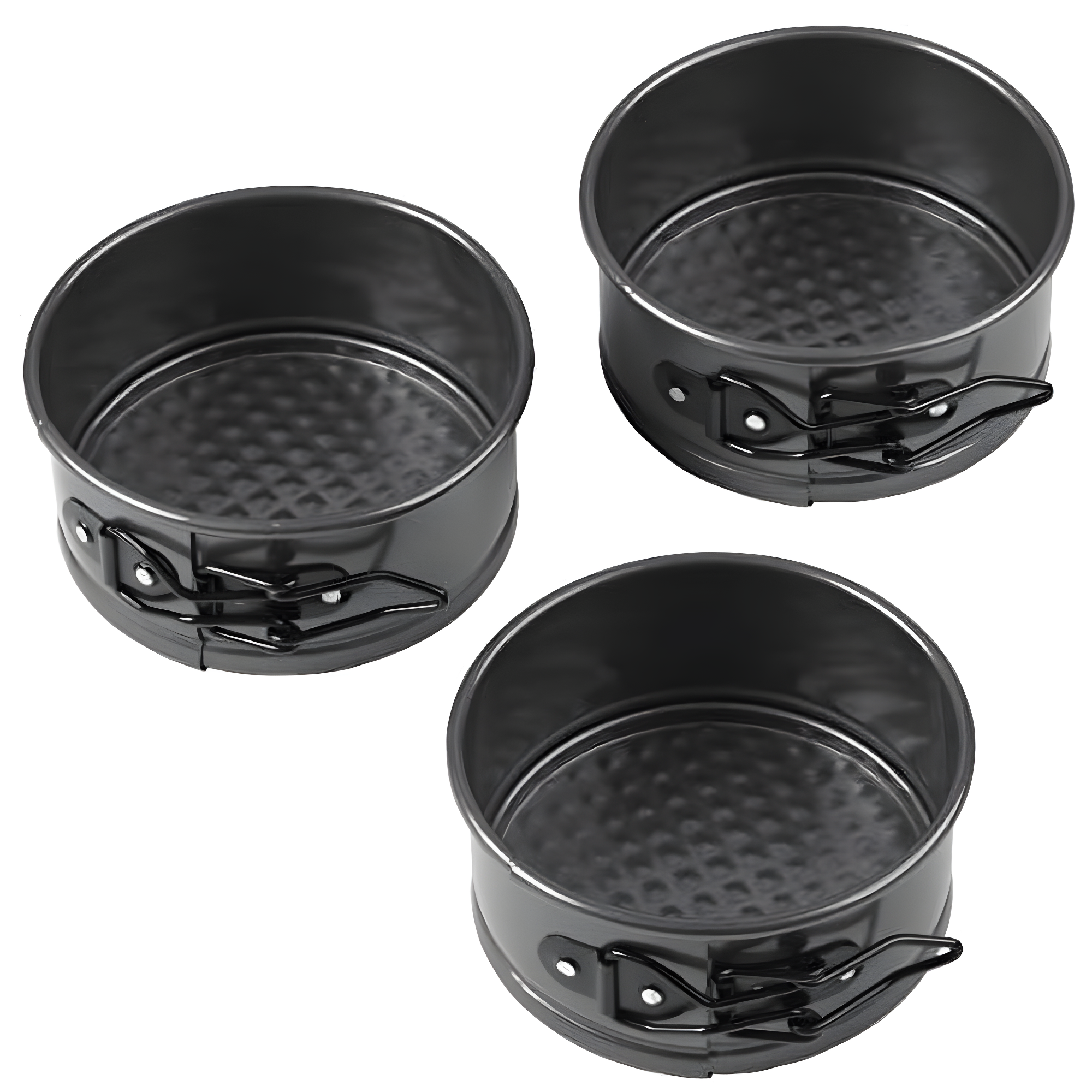 4-Inch Non-Stick Aluminum Mini Springform Pans, 3-Piece Set