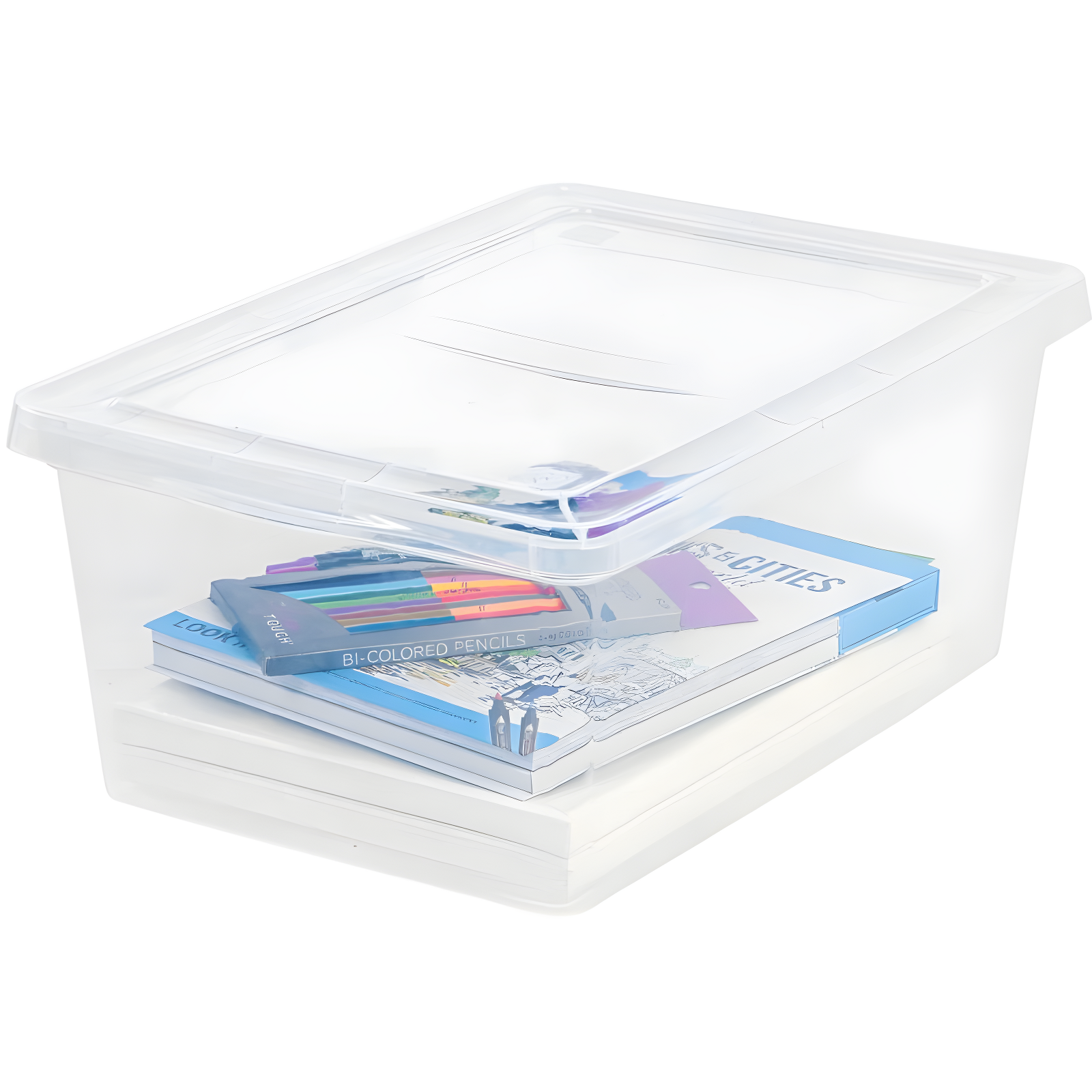 Snap-Tight Clear Plastic 4.3 Gal Stackable Laboratory Storage Box