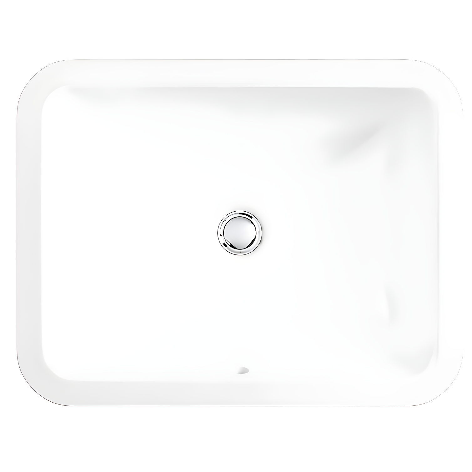 Sleek Ceramic Undermount Bathroom Sink 18"x22" with Overflow - White