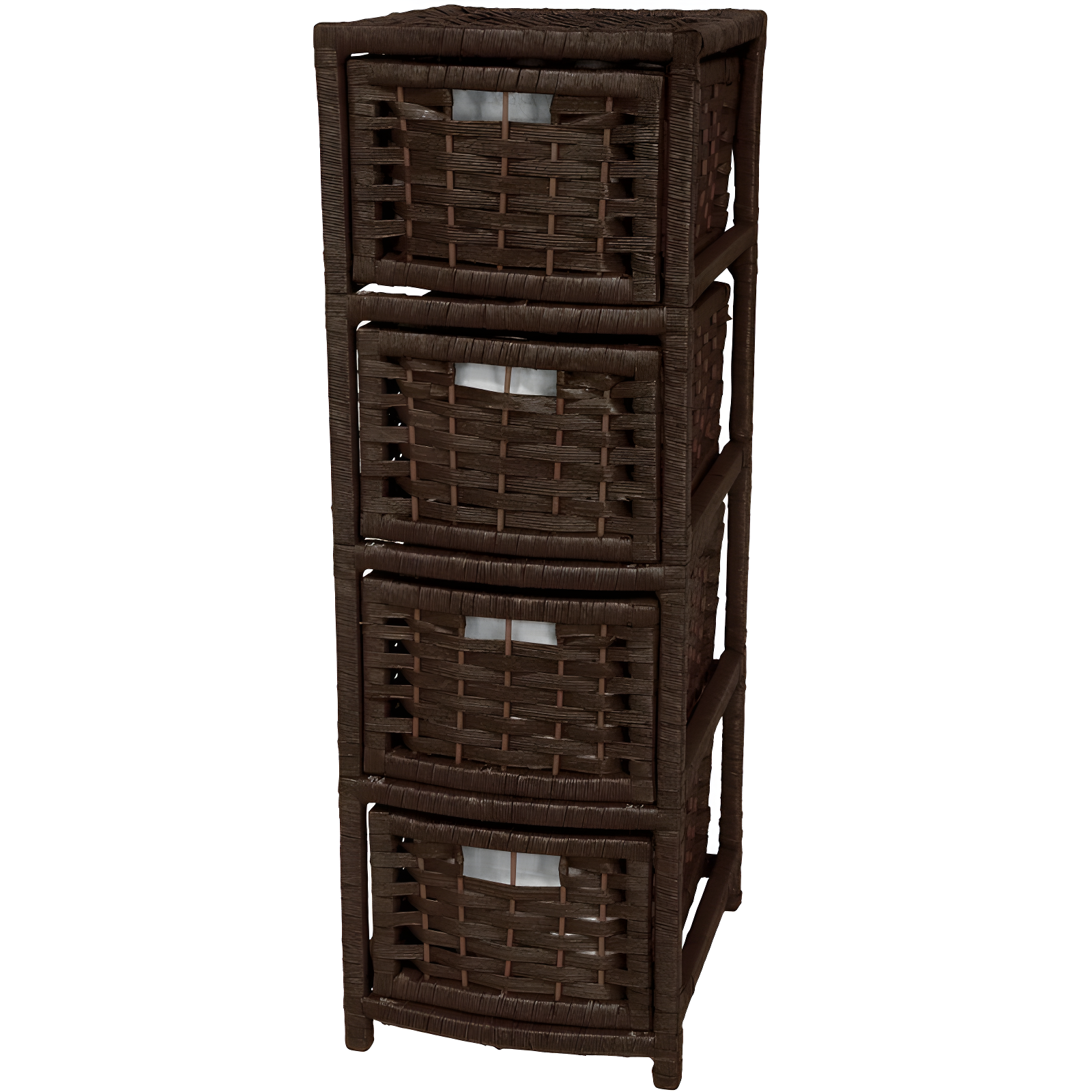 Mocha Rattan 4-Drawer Storage Chest