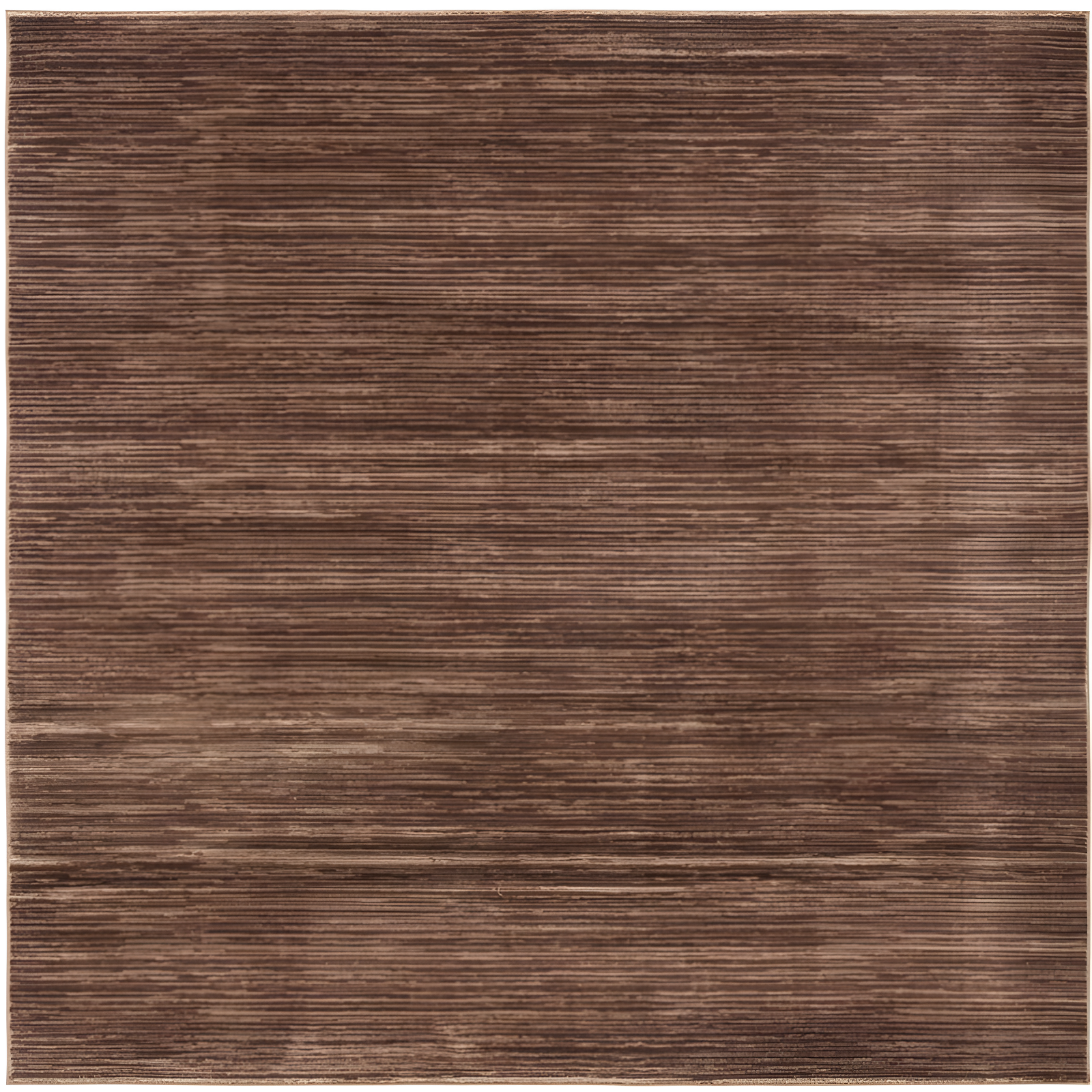 Brown 4' Square Flat Woven Synthetic Area Rug