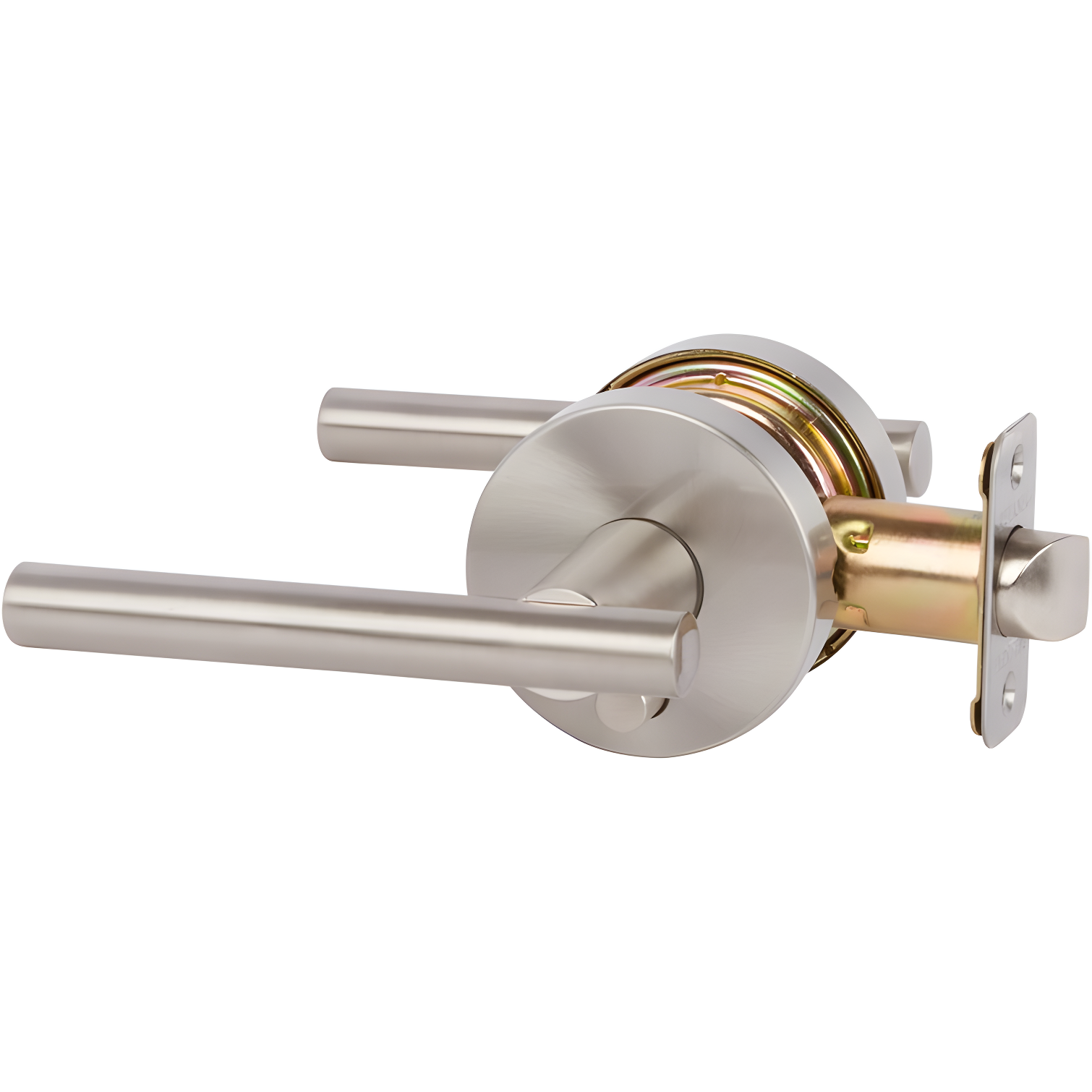 Satin Nickel Modern Privacy Door Lever Handle