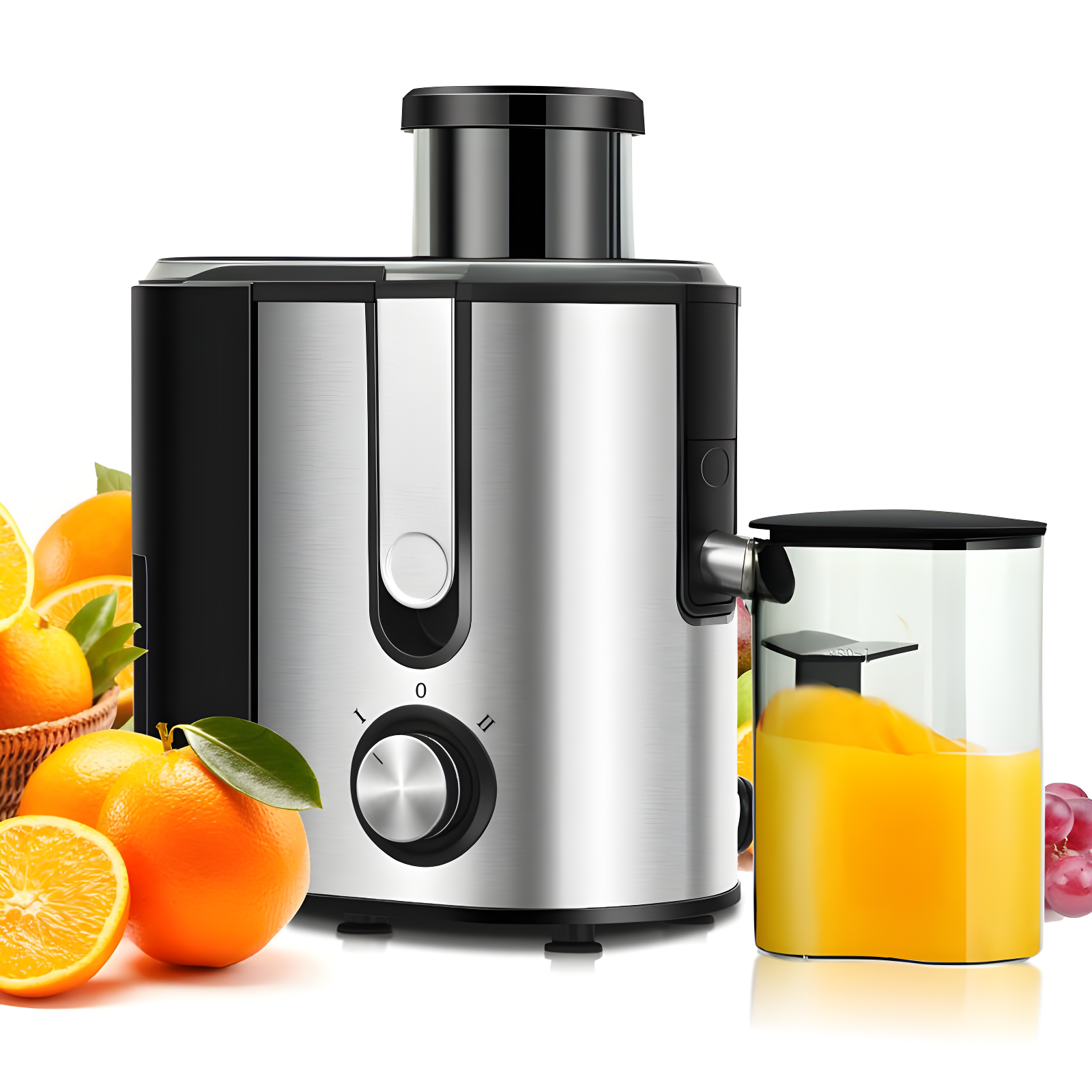 Stainless Steel Electric Masticating Juicer with Variable Speed