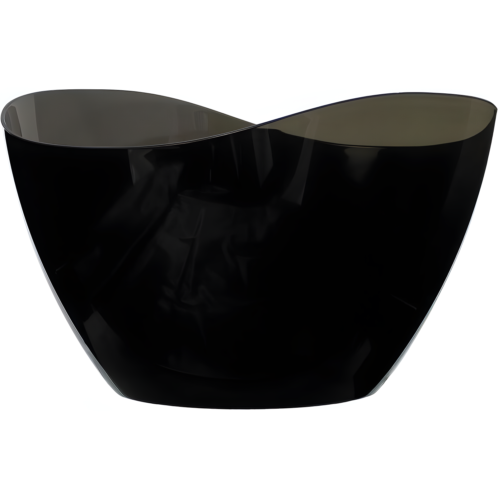 Black Wave Oval Party Tub with Styrene Polymer