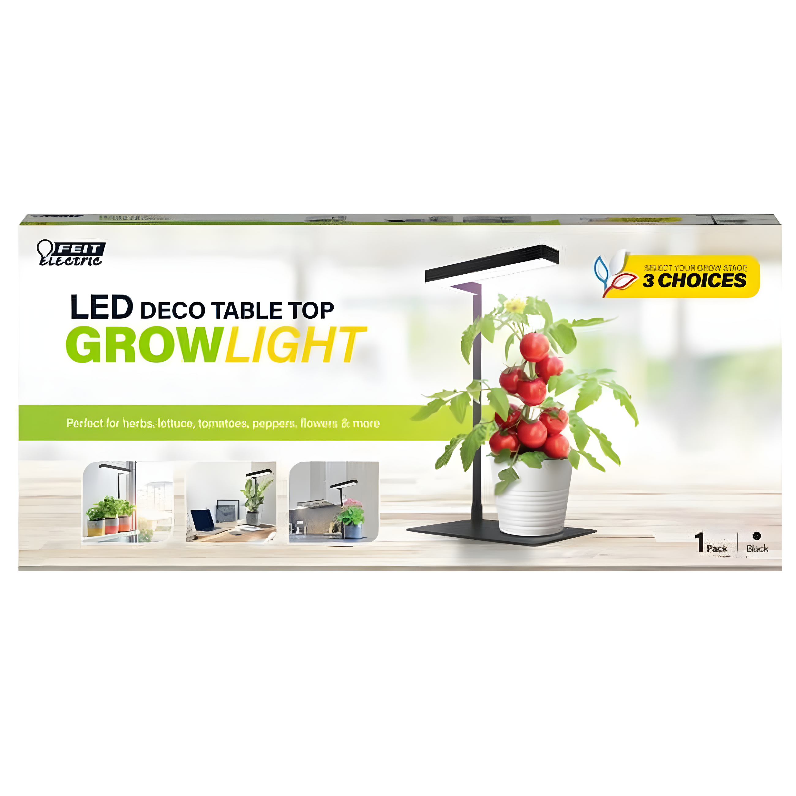 Feit 17" Black LED Hydroponic Grow Light with Stand