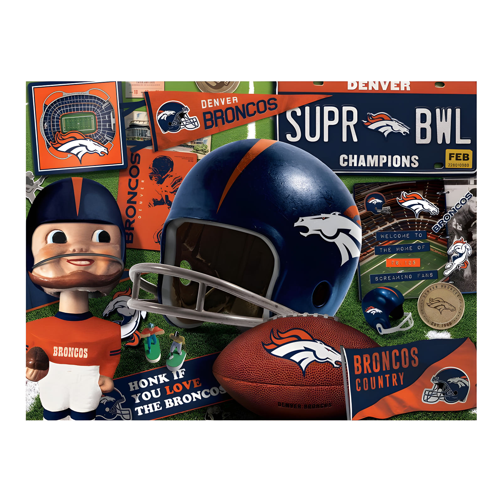 Denver Broncos Retro Series 500-Piece Puzzle