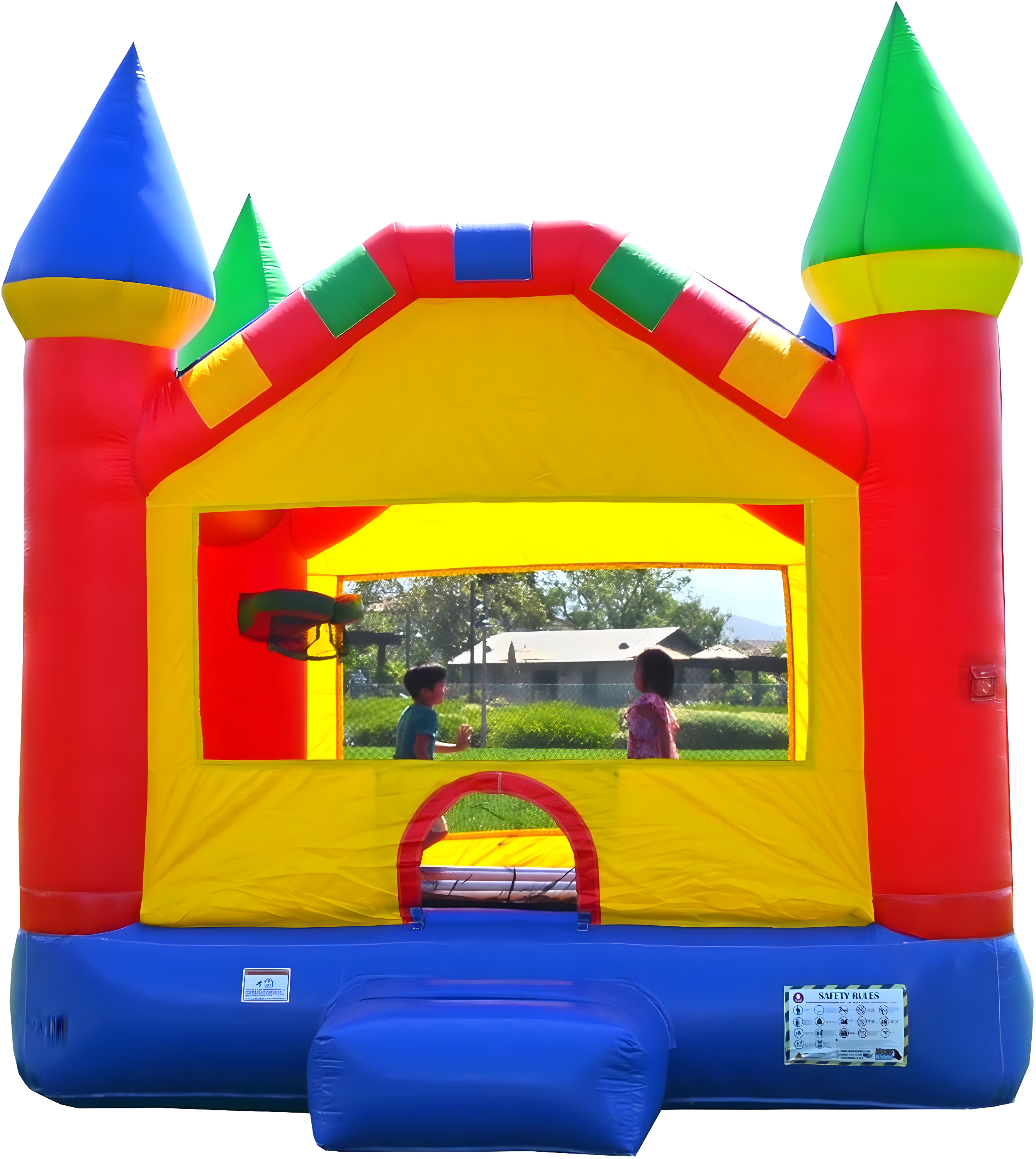 HeroKiddo Castle Inflatable Bounce House with Slide and Blower