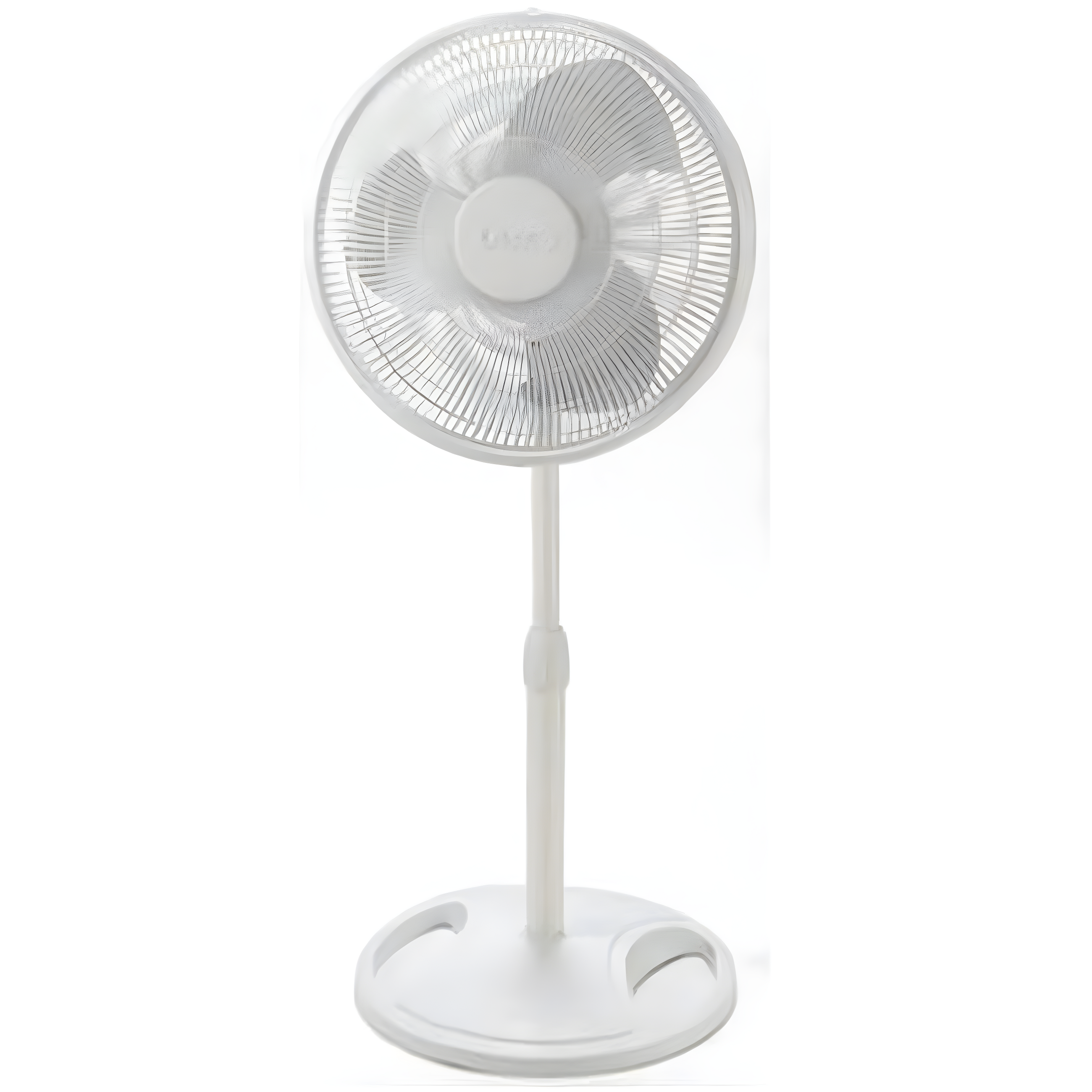 White Adjustable-Height 16-Inch Oscillating Pedestal Fan