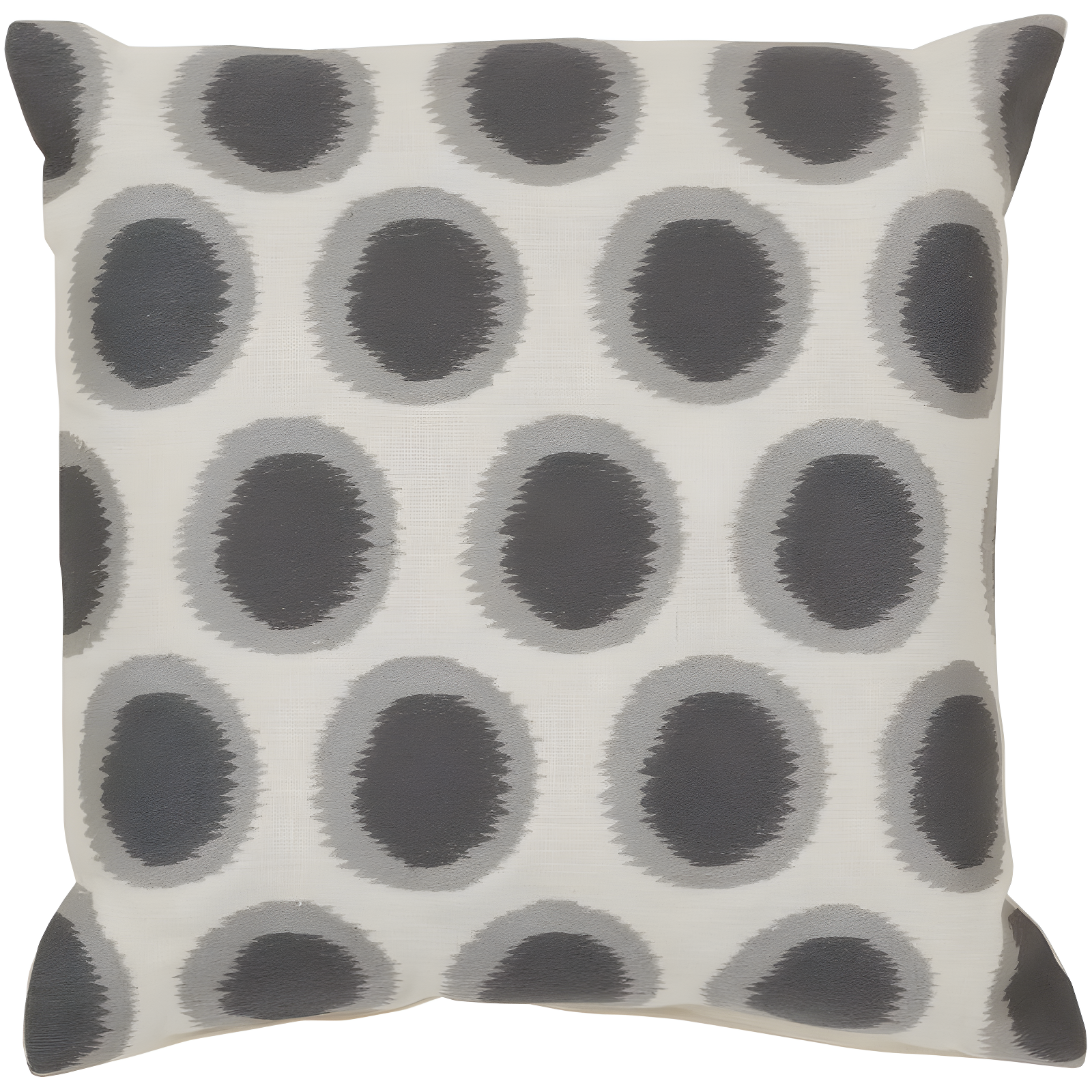 22" Square Embroidered Ikat Dots Decorative Pillow Set