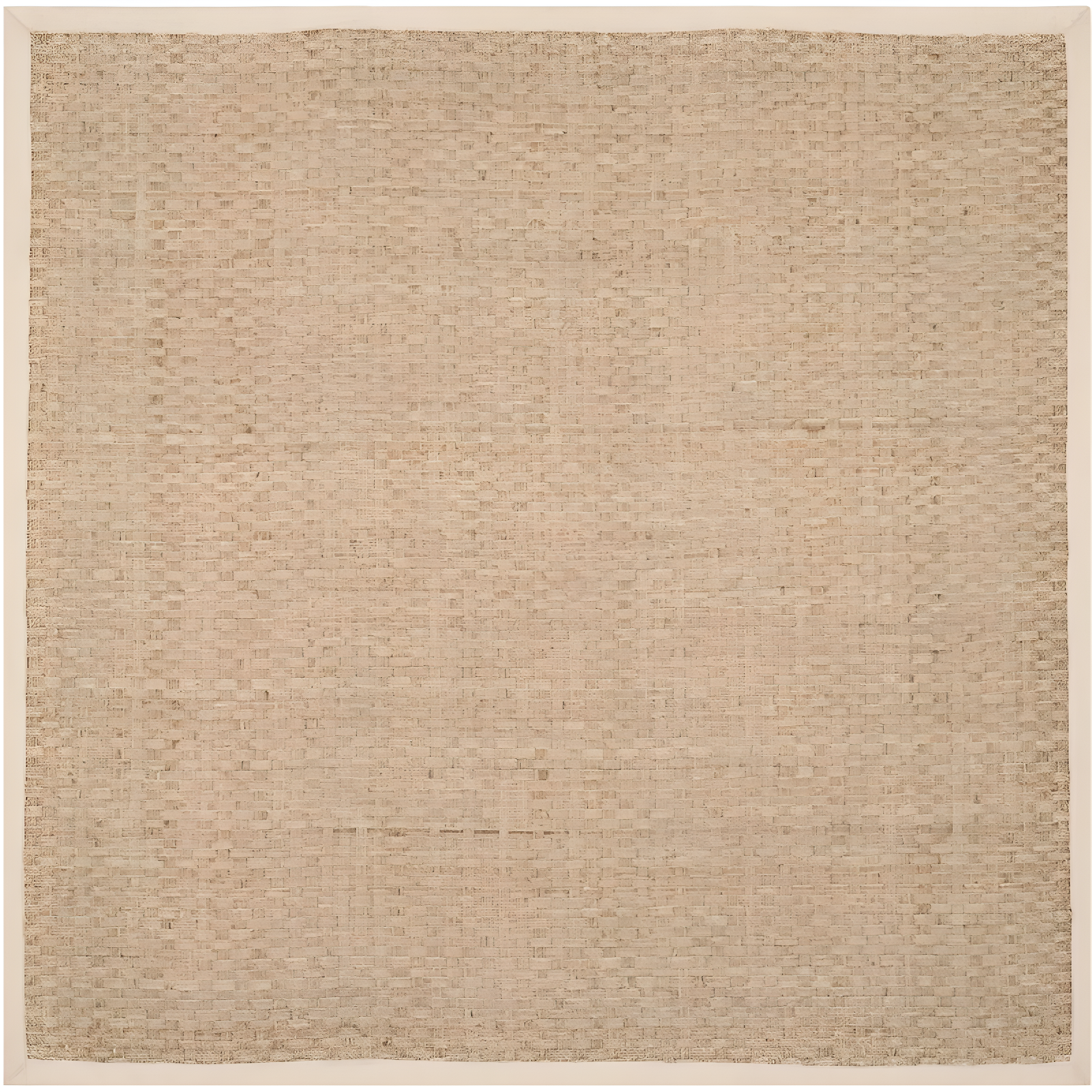 Hand-Knotted Cotton Natural/Ivory 6' Square Area Rug