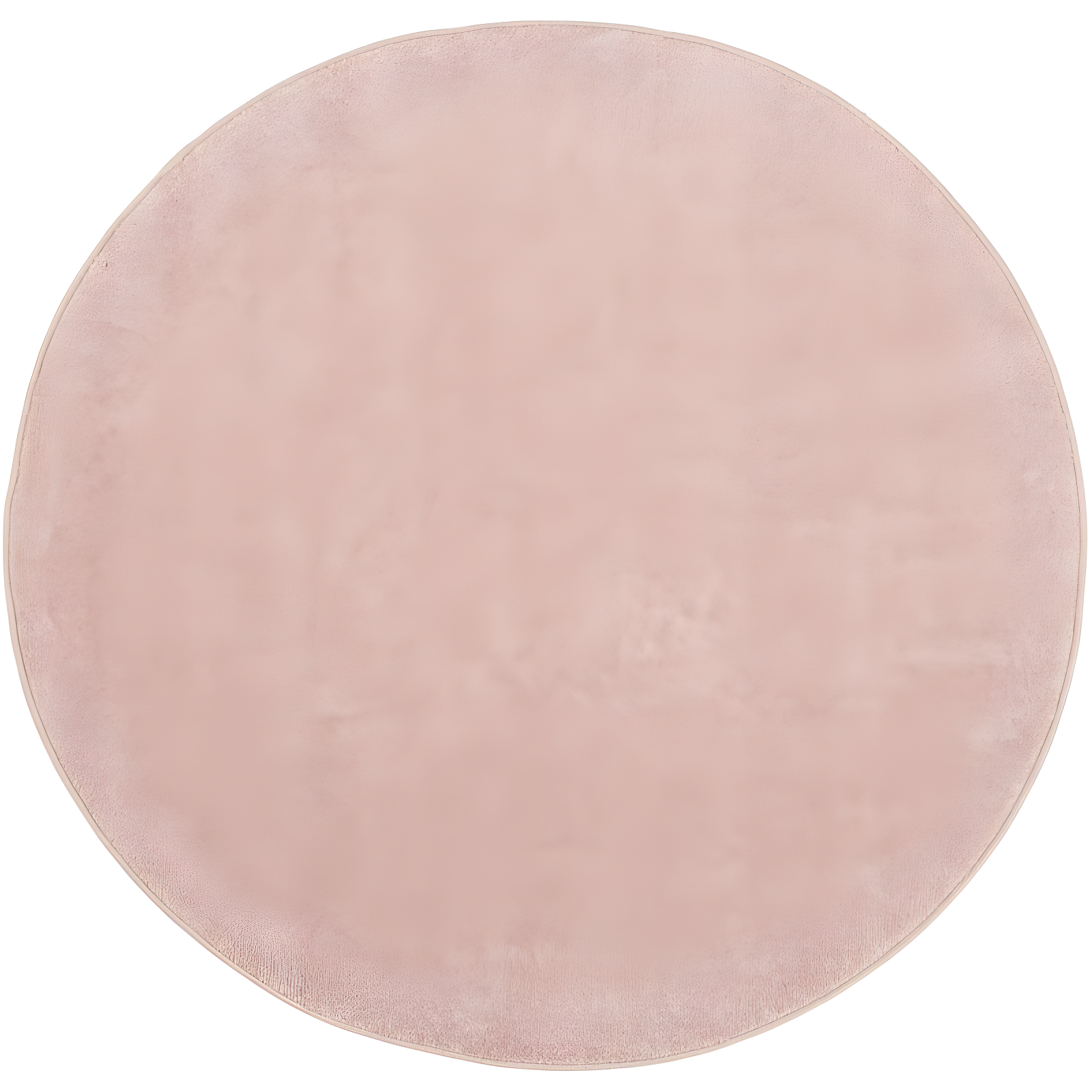 Round 4' Pink Synthetic Easy Care Area Rug