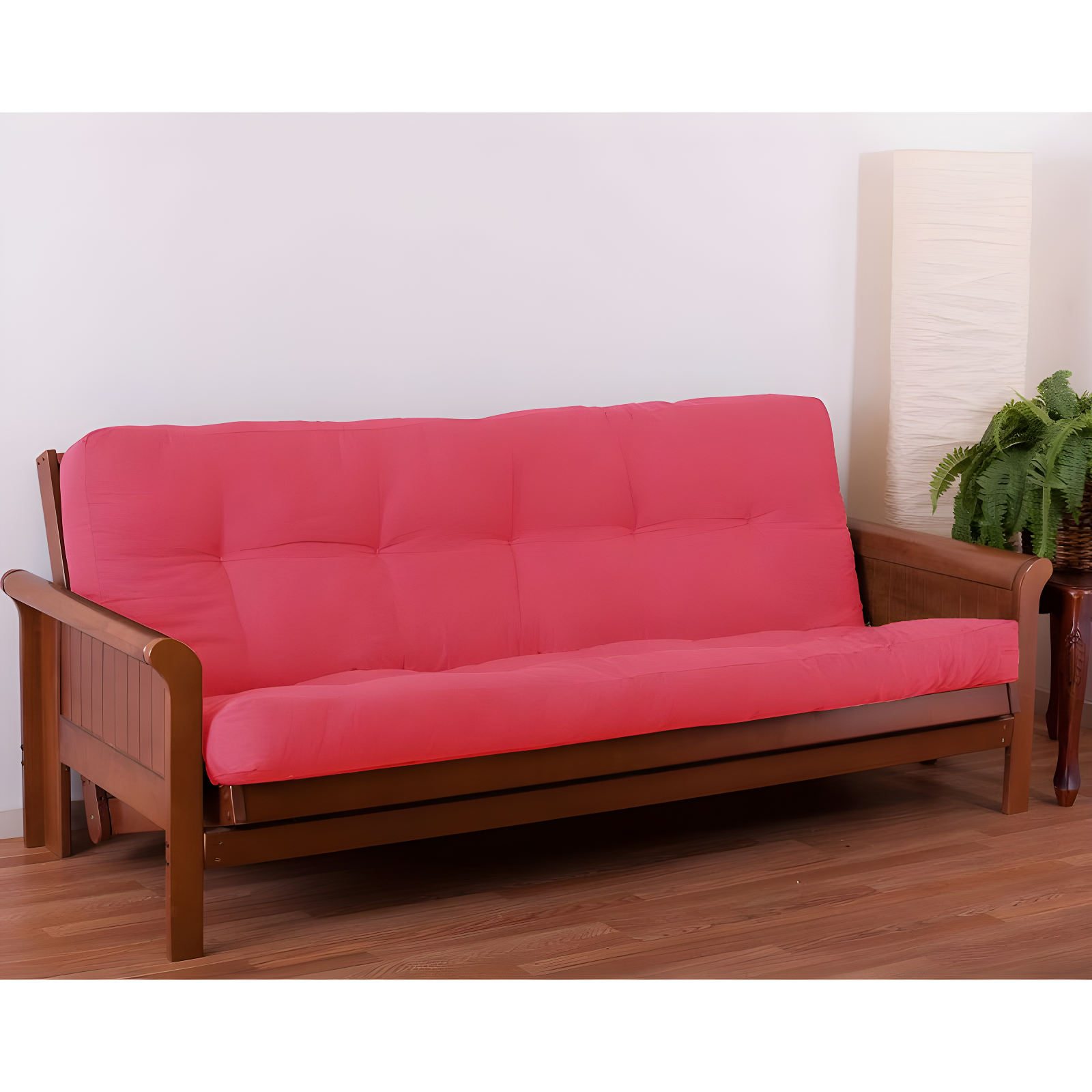 Berry Pink 6-Inch Twin Twill Futon Pad